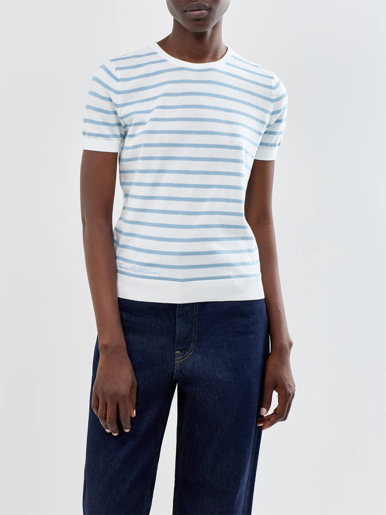 Stripe SS Knit Pullover - Image 4