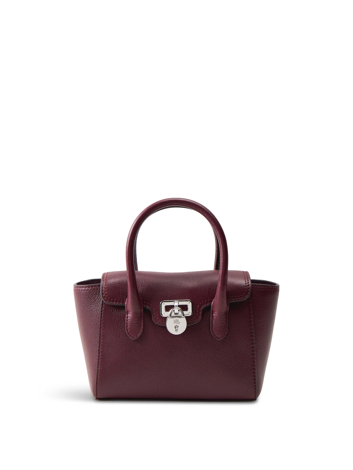 Tanner Small Structured Leather Satchel Dark Garnet