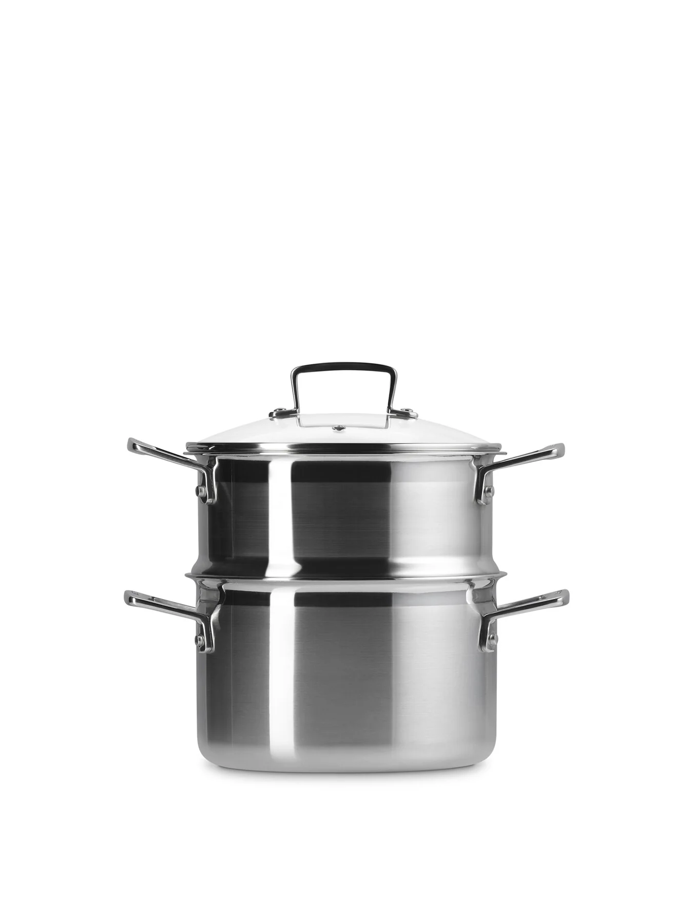 3-Ply 20cm Casserole with Steamer and Lid - Image 3