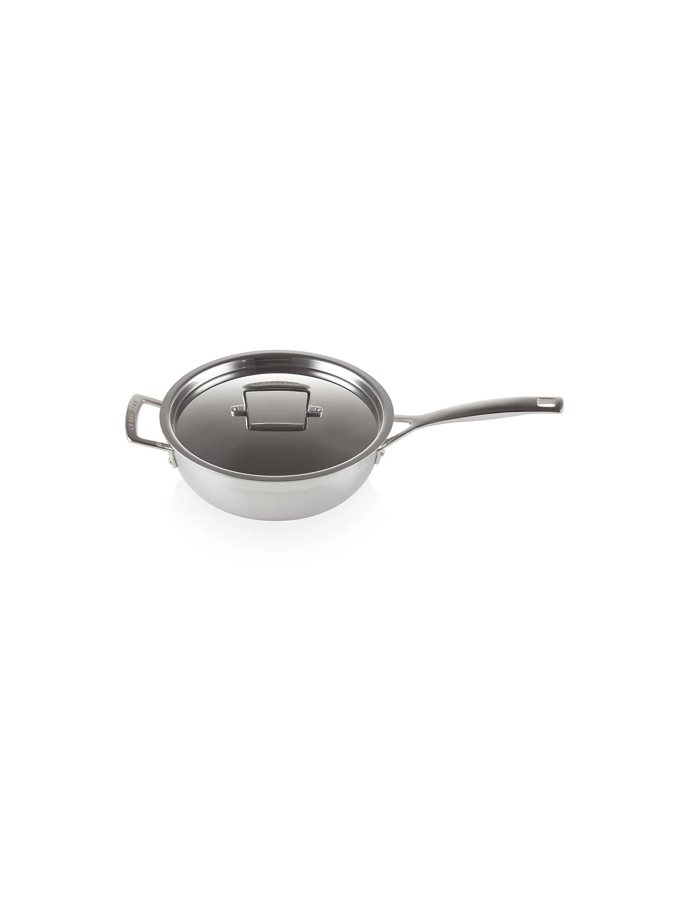 3-Ply Stainless Steel Non-Stick Chefs Pan with Lid and Helper Handle 24cm - Image 3