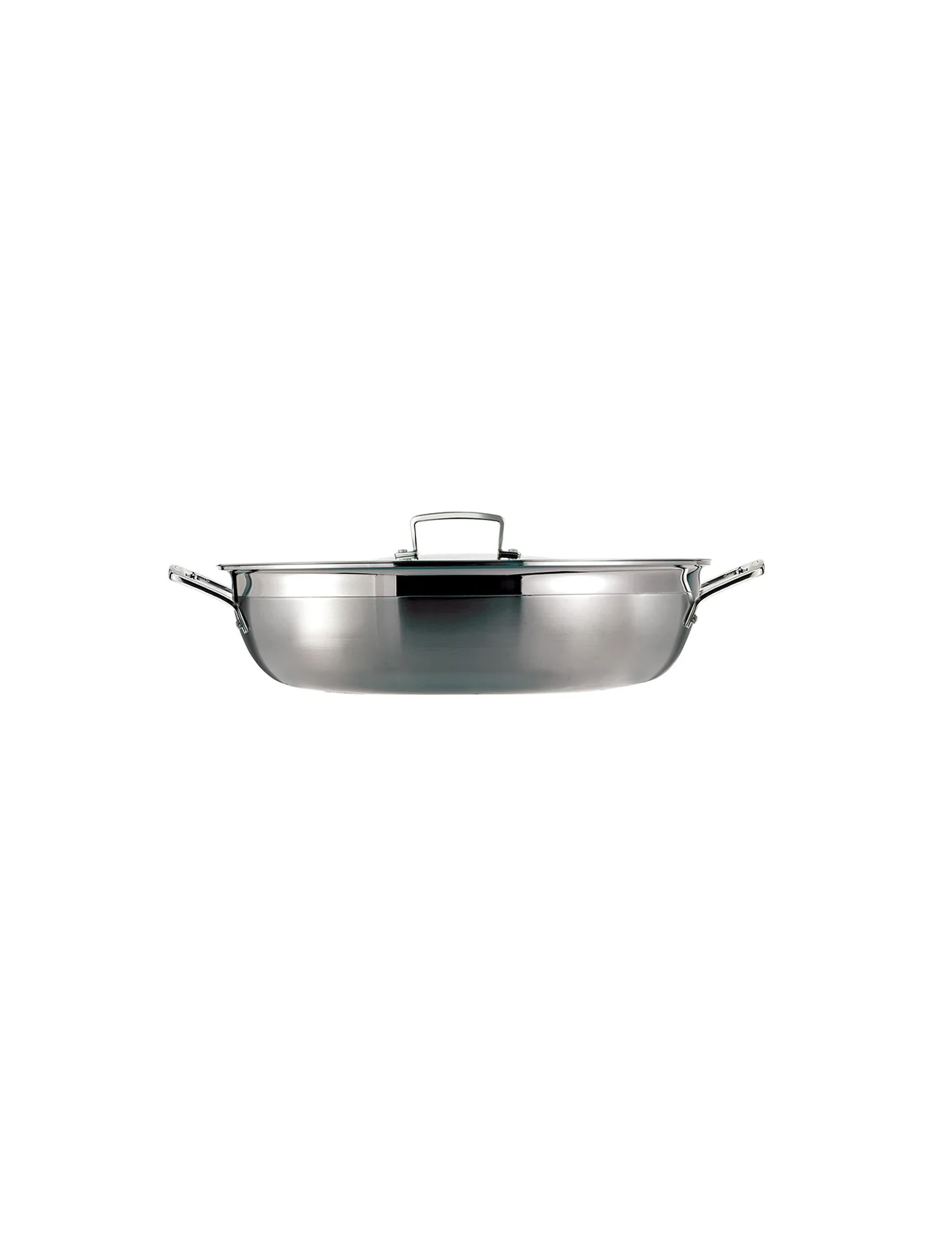 3-Ply Stainless Steel Shallow Casserole with Lid 26cm - Image 2