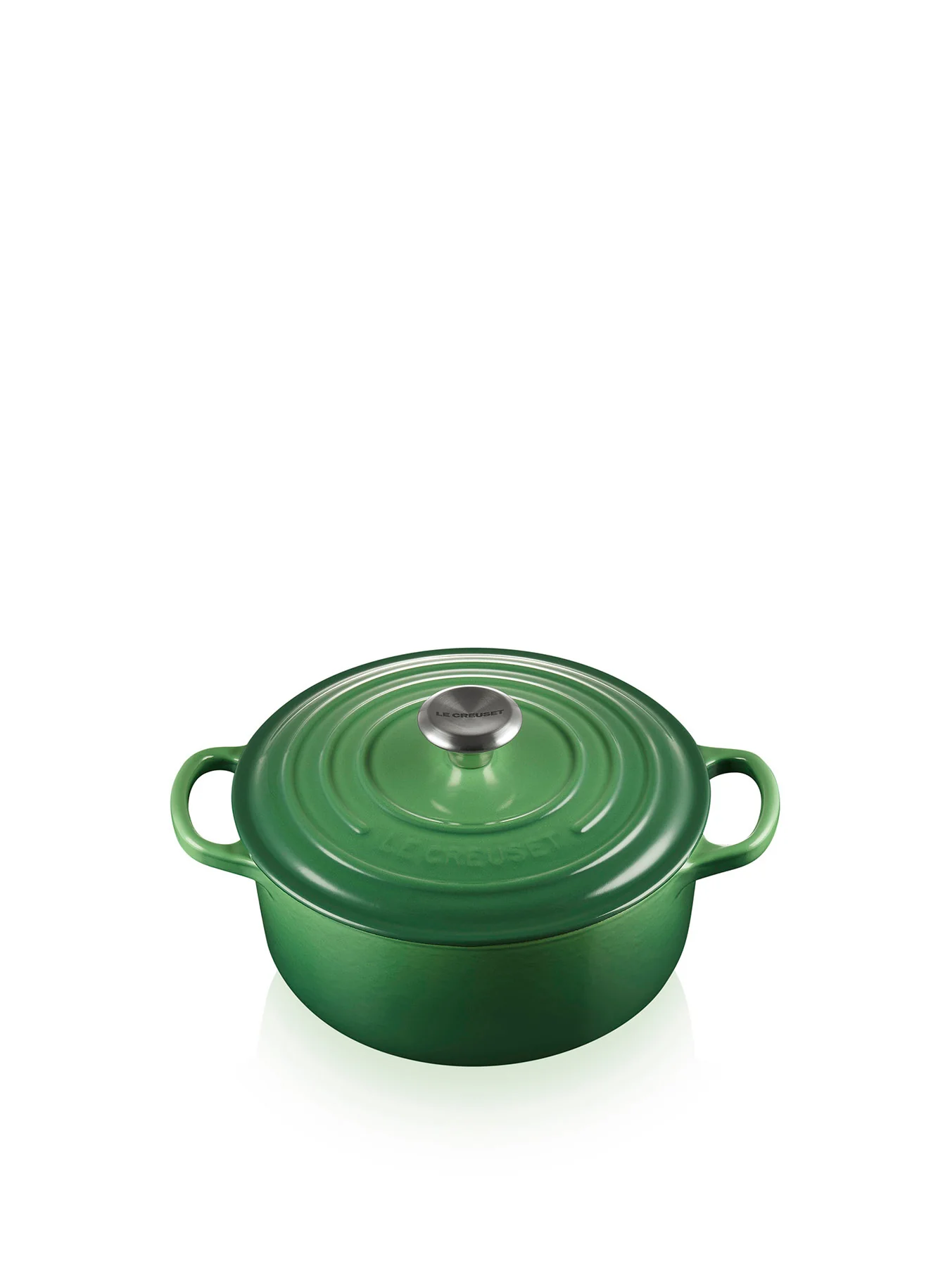Cast Iron Round Casserole 24cm Bamboo Green