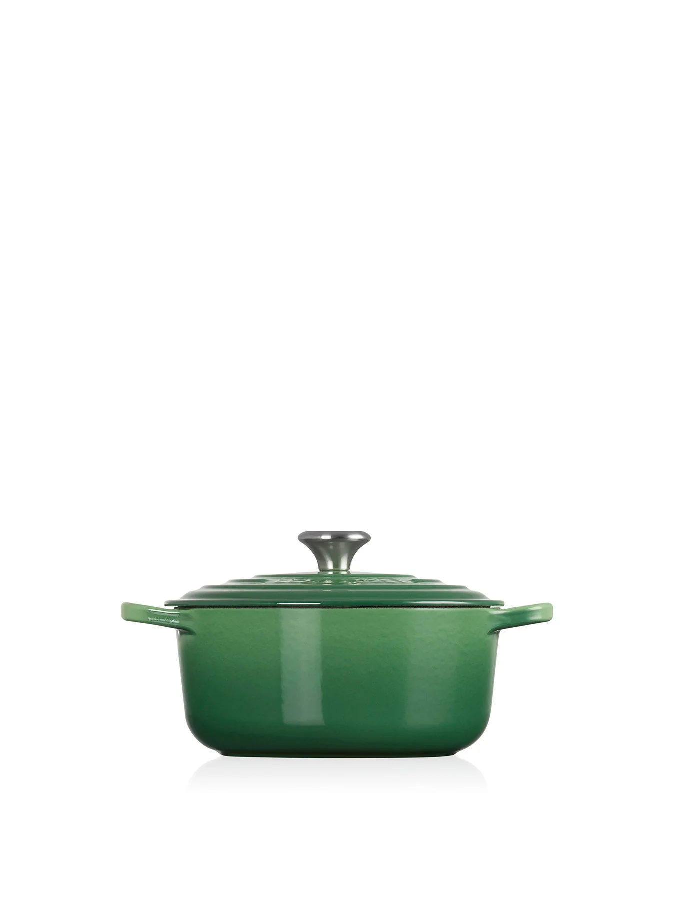 Cast Iron Round Casserole 24cm Bamboo Green - Image 6