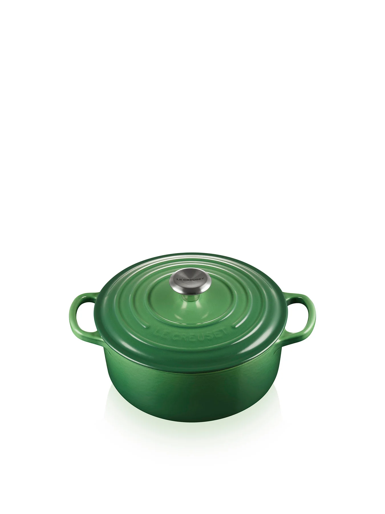 Cast Iron Round Casserole 28cm Bamboo Green - Image 3