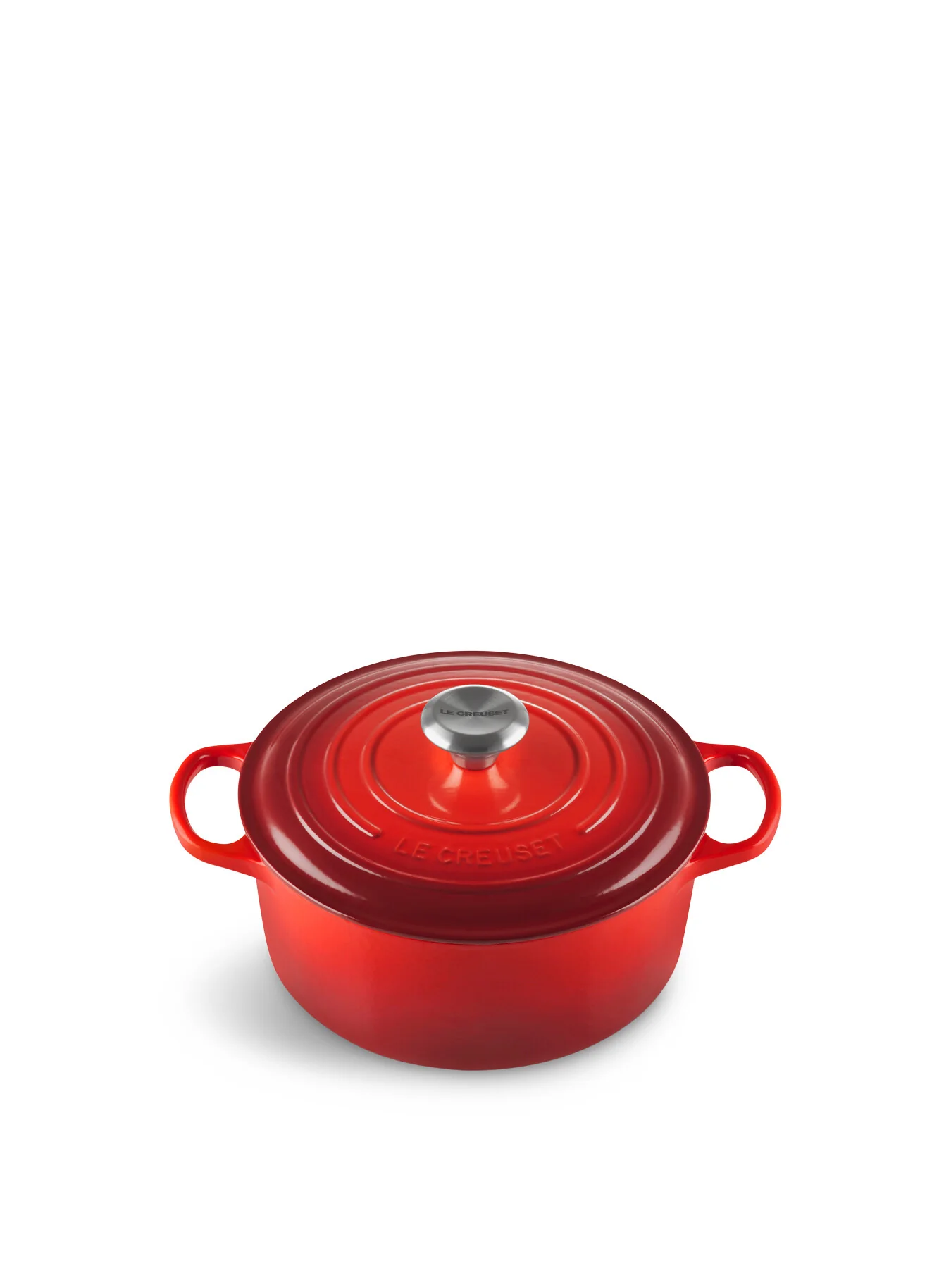 Cast Iron Round Casserole 24cm Cerise - Image 5