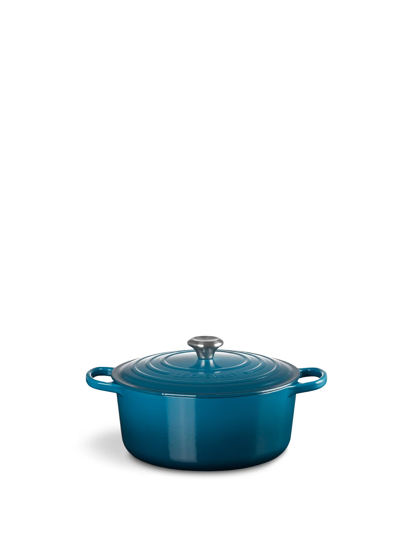 Cast Iron Round Casserole 28cm Deep Teal - Image 3