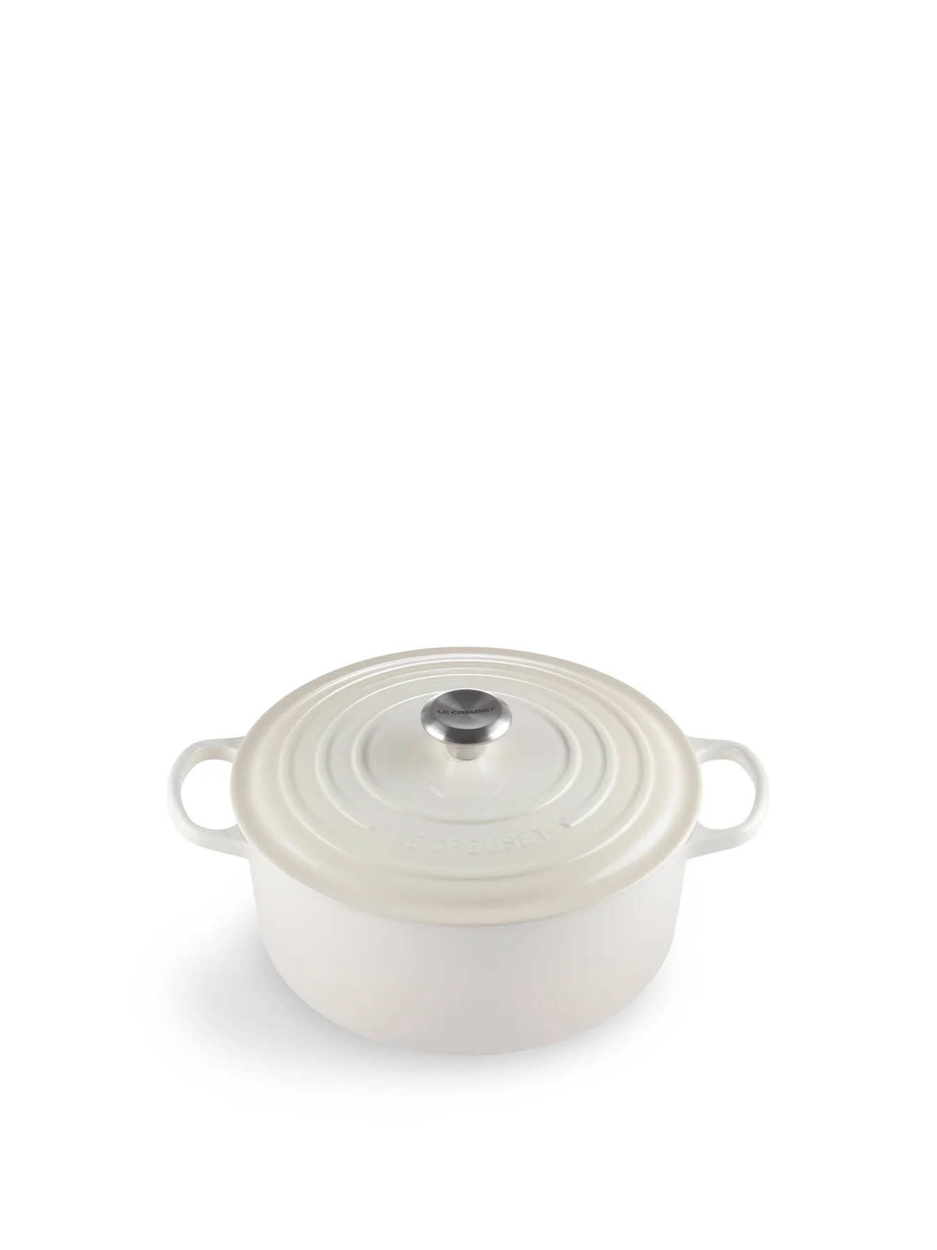 Cast Iron Round Casserole 28cm Meringue - Image 7