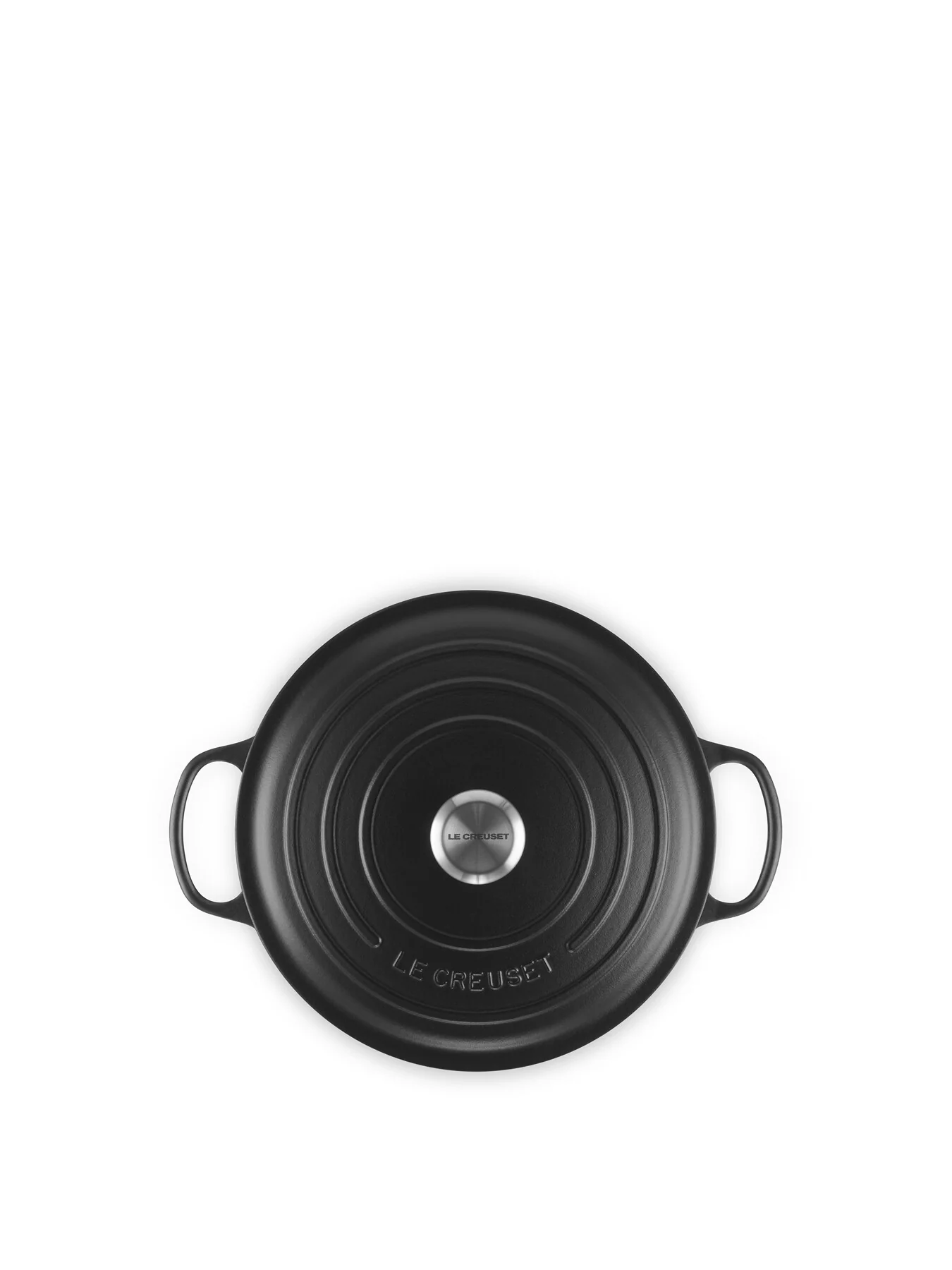 Cast Iron Round Casserole Dish Satin Black 28cm - Image 2