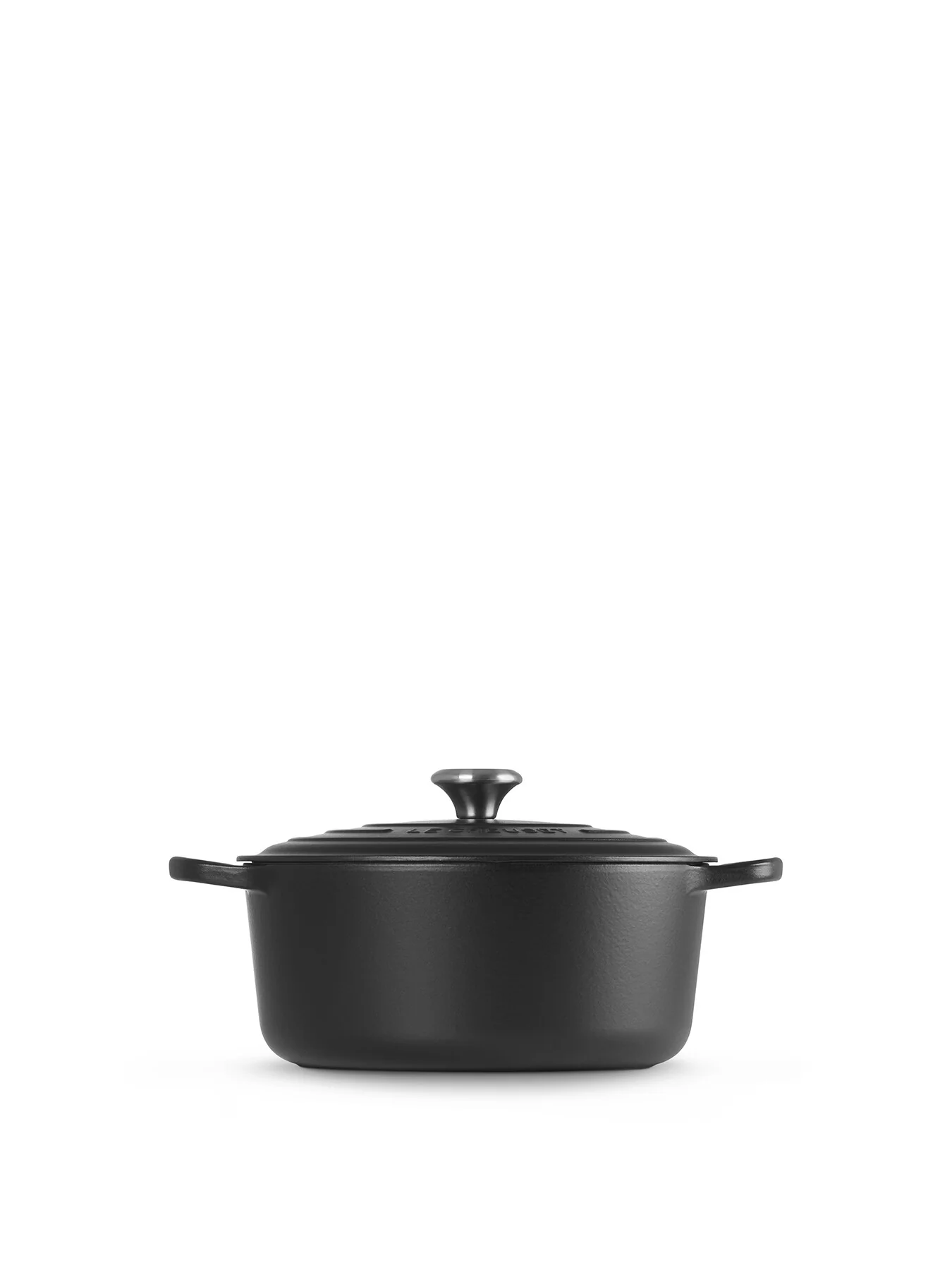 Cast Iron Round Casserole Dish Satin Black 28cm - Image 4