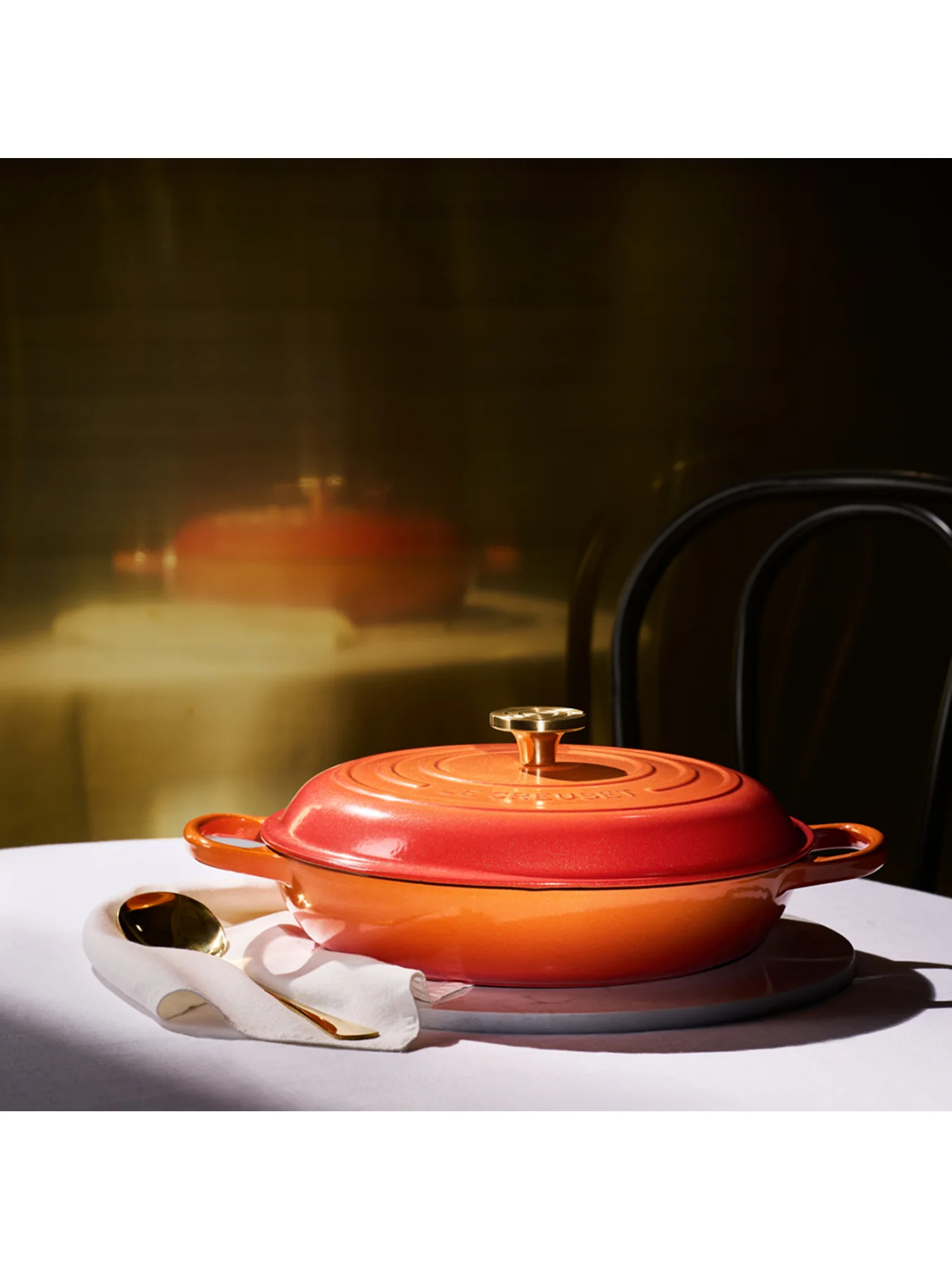 Signature Shallow Casserole Braiser Flamme Dorée - Image 2