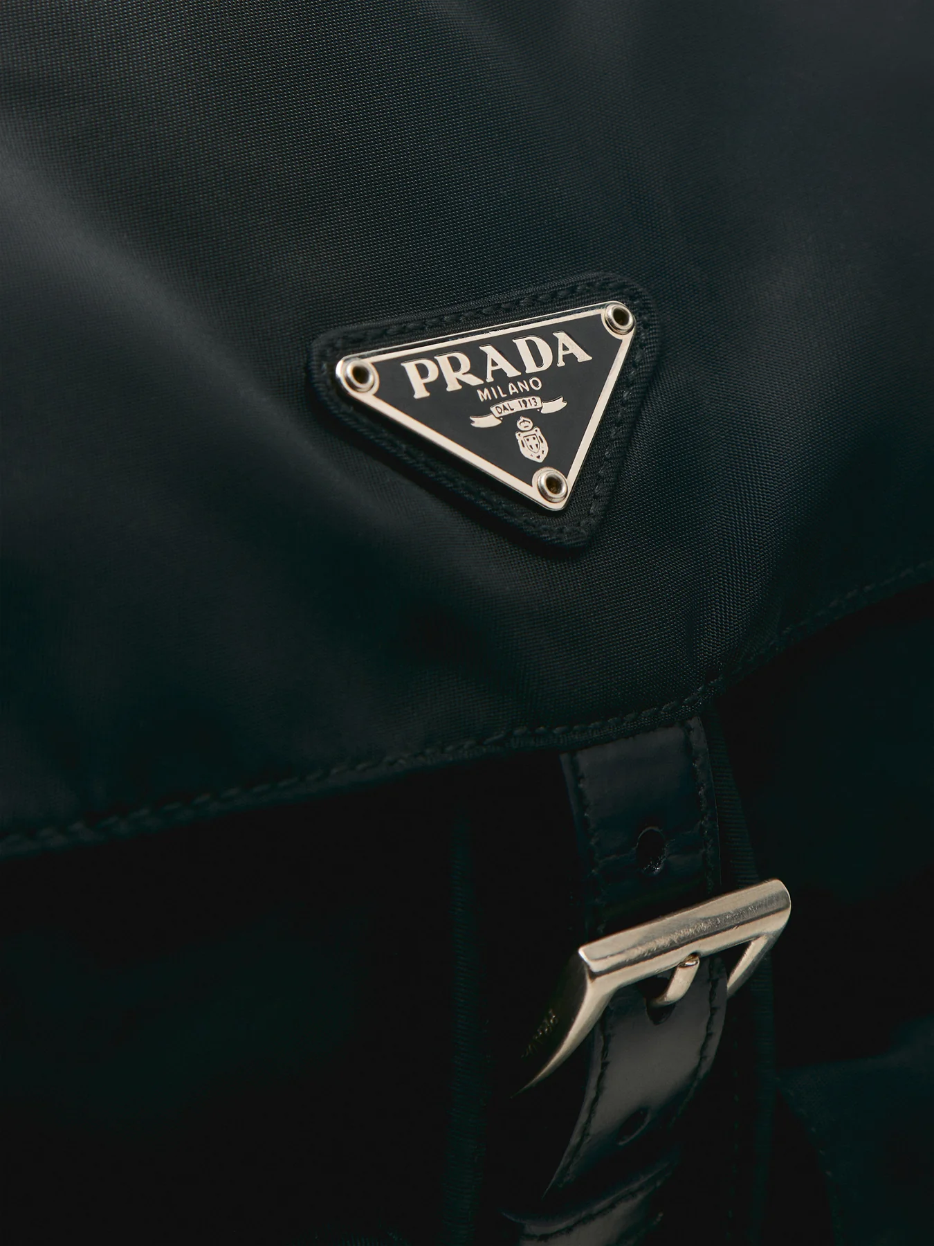 Vintage Prada Tessuto Nylon Backpack Black - Image 5