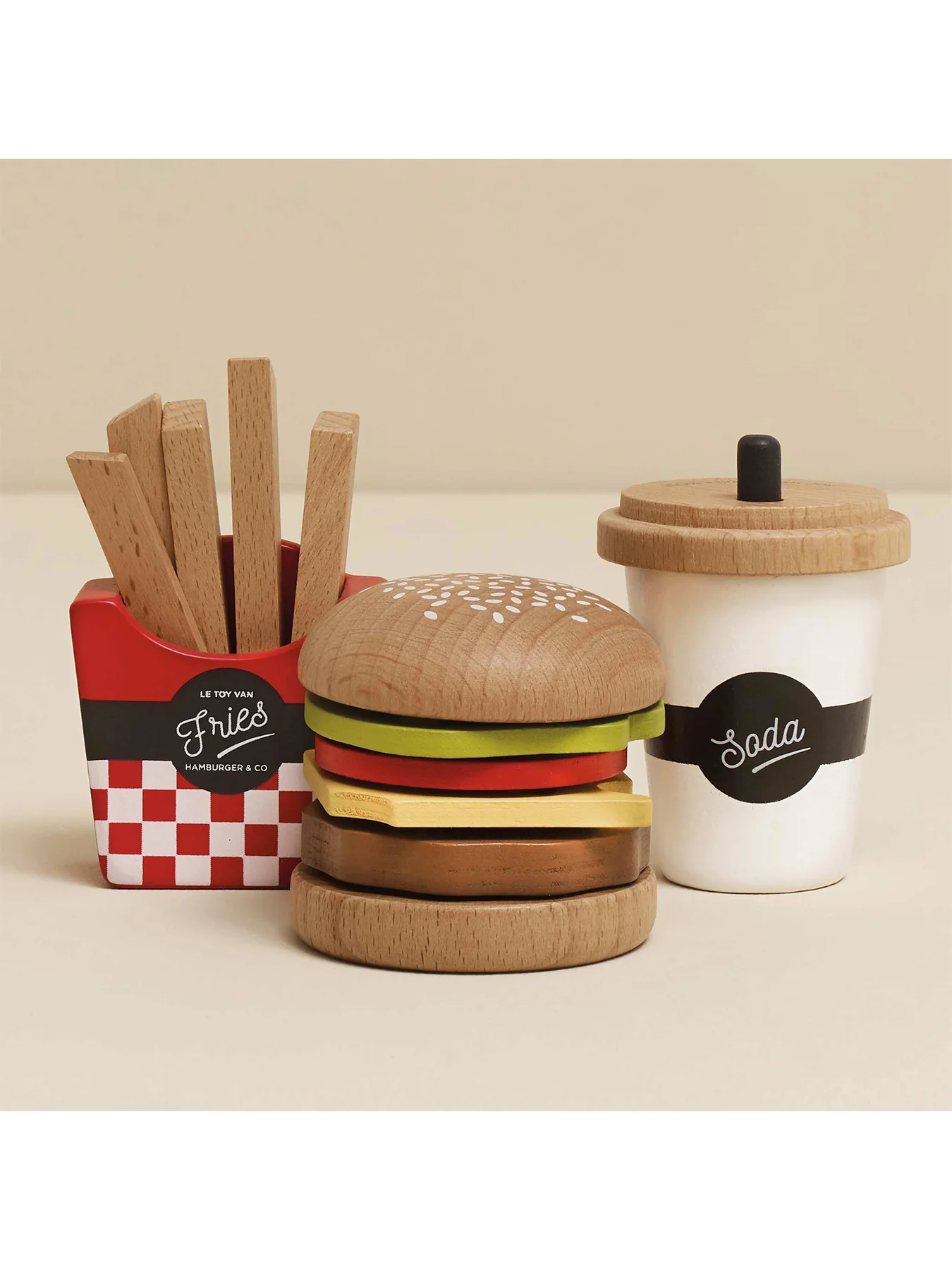 Wooden Gourmet Hamburger Play Set - Image 2