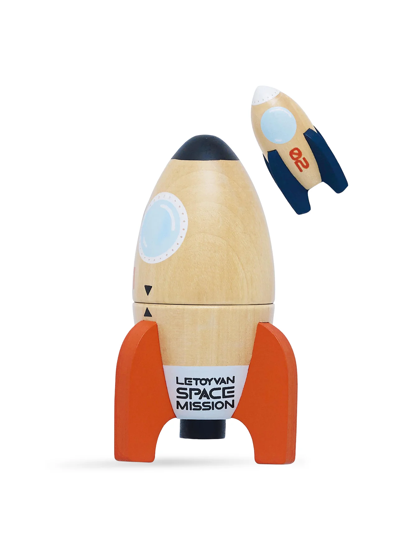 Magnetic Space Rocket Duo Toy Set