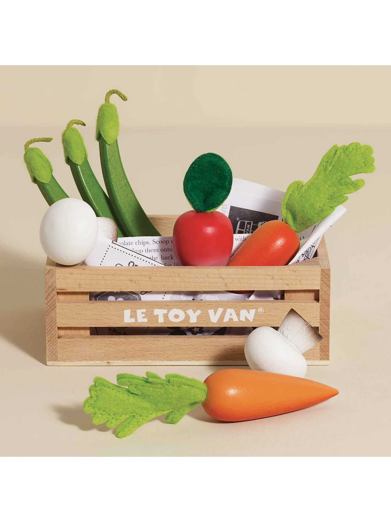 Wooden Food Crate Vegetables Toy Set - Image 2