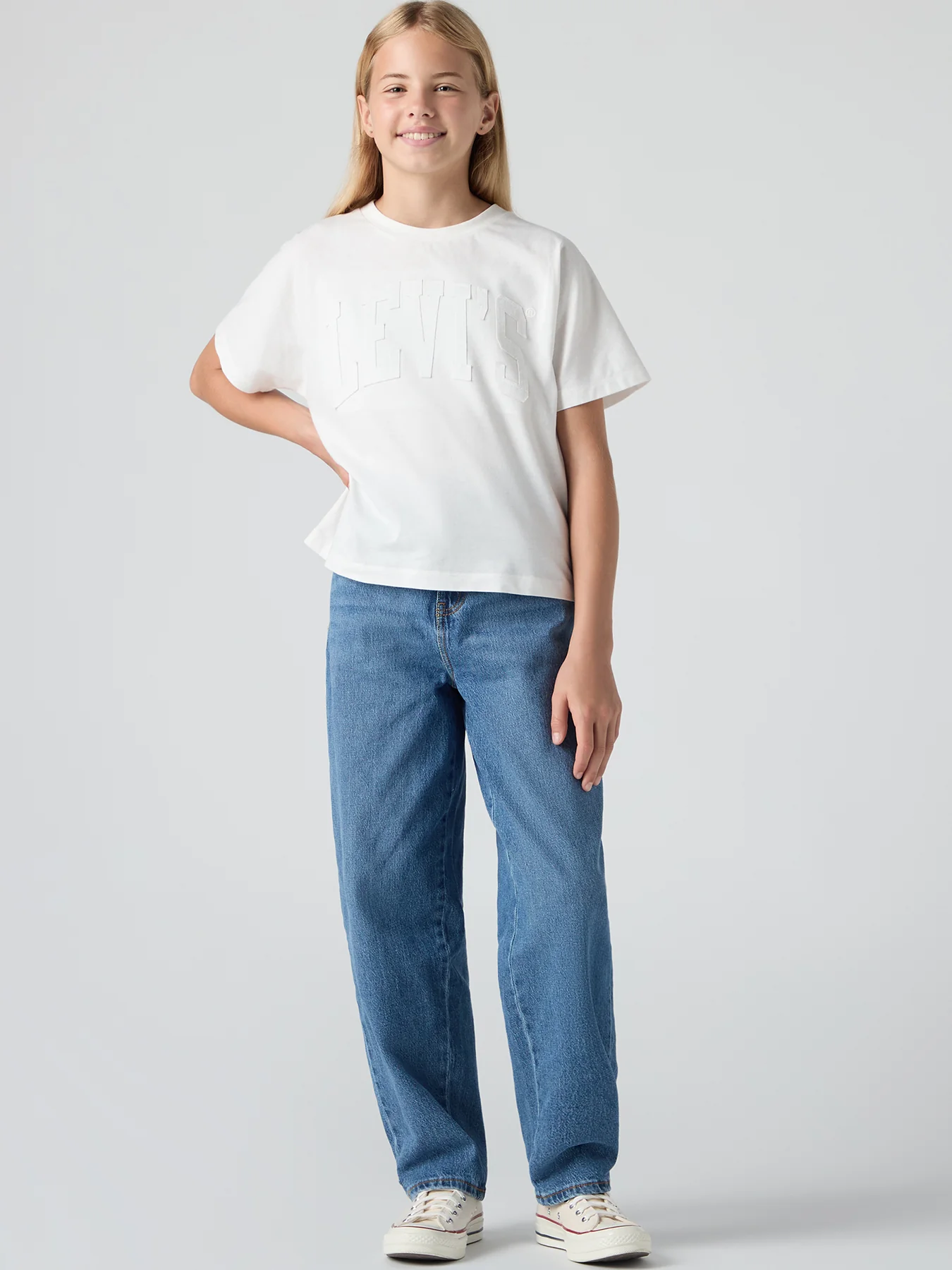 Kids' Baggy Barrel Jeans Blue - Image 2