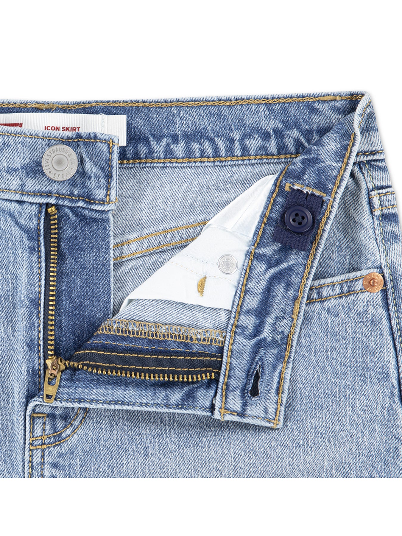 Kids' Icon Denim Skirt Blue - Image 3