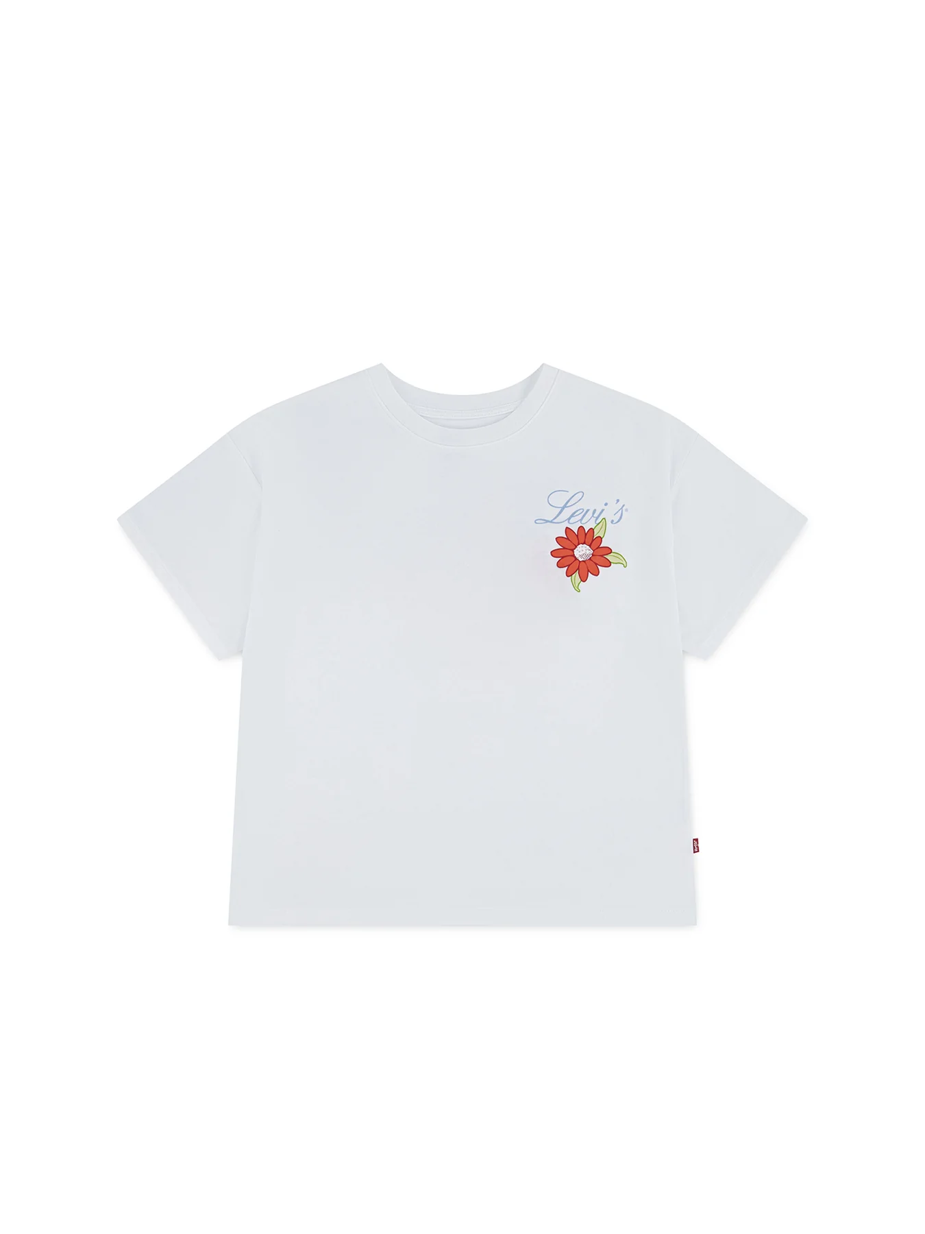 Kids' Floral Oversized T-Shirt White