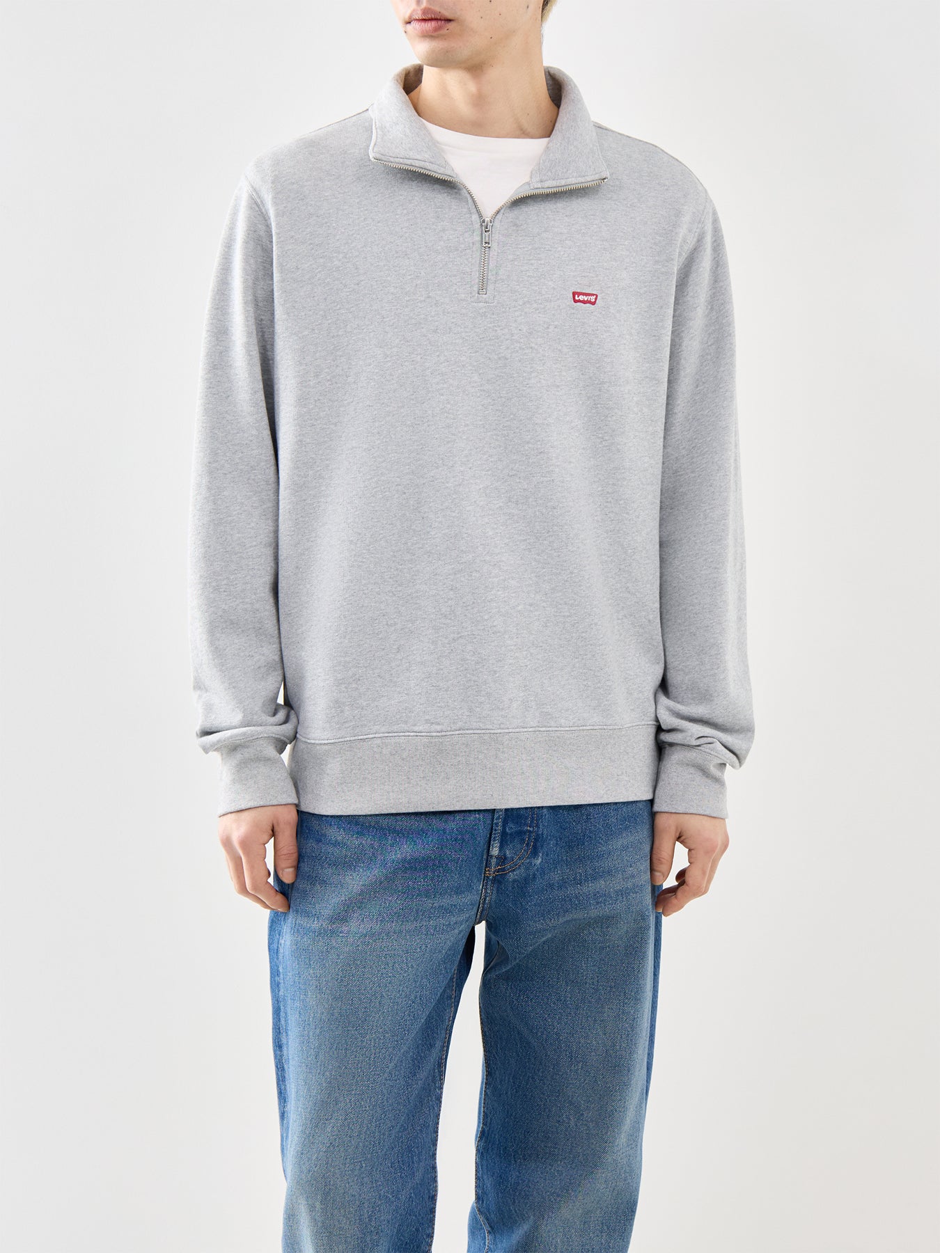 Original 1/4 Zip Sweatshirt Grey - Image 4