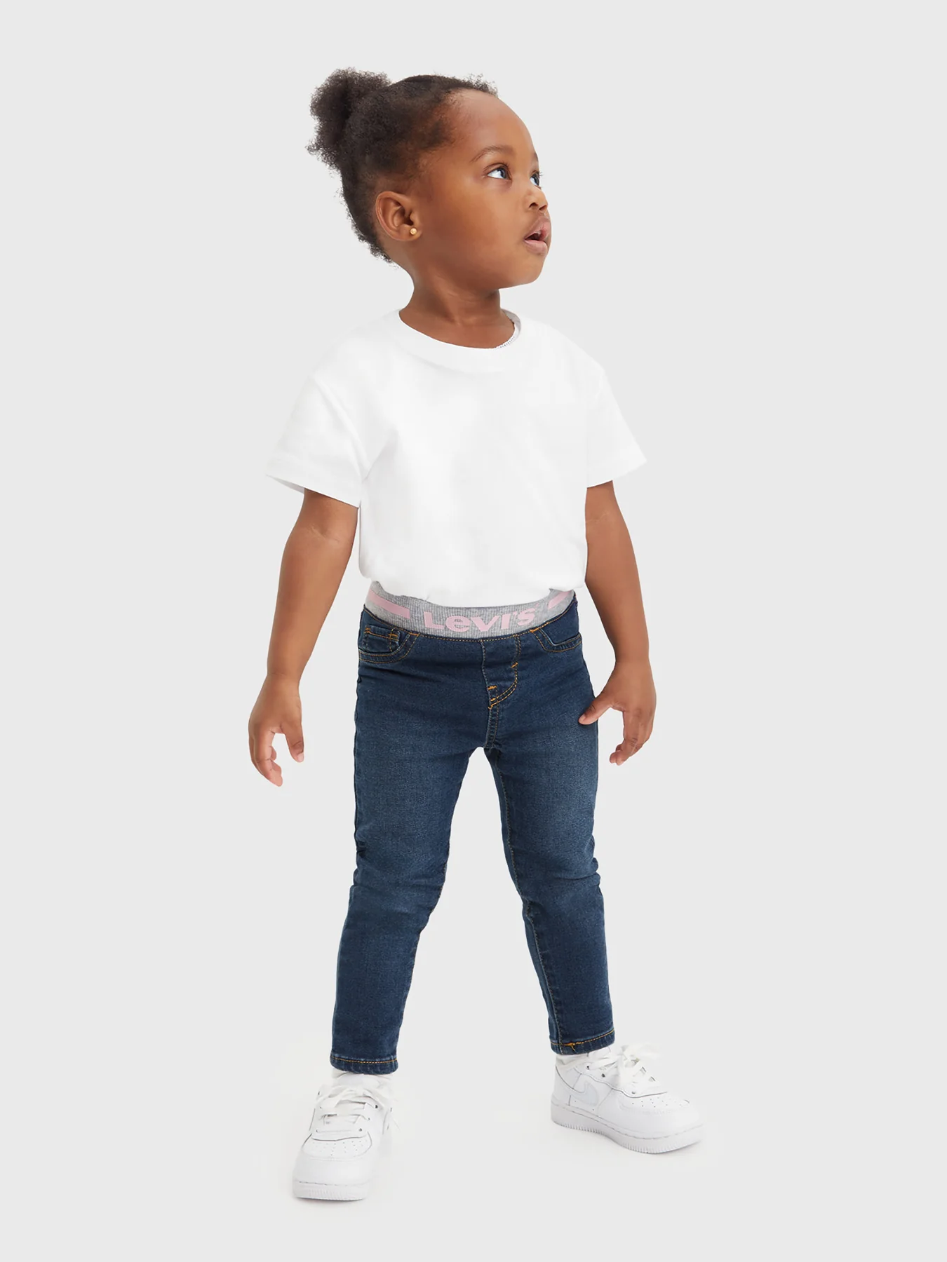 Kid's Pull On Skinny Jean Pink - Image 2