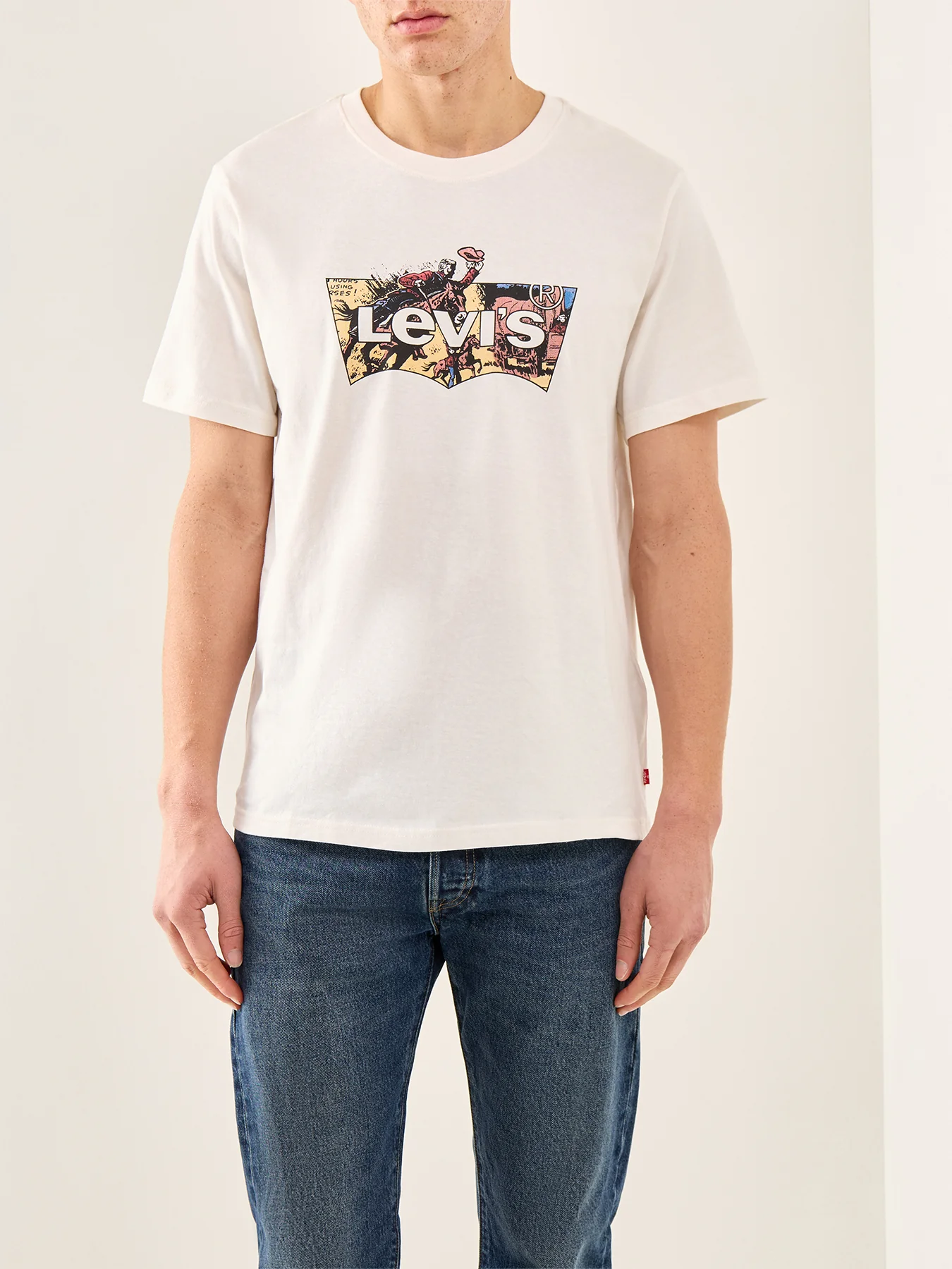 Relaxed Fit BW T-Shirt Cream - Image 4