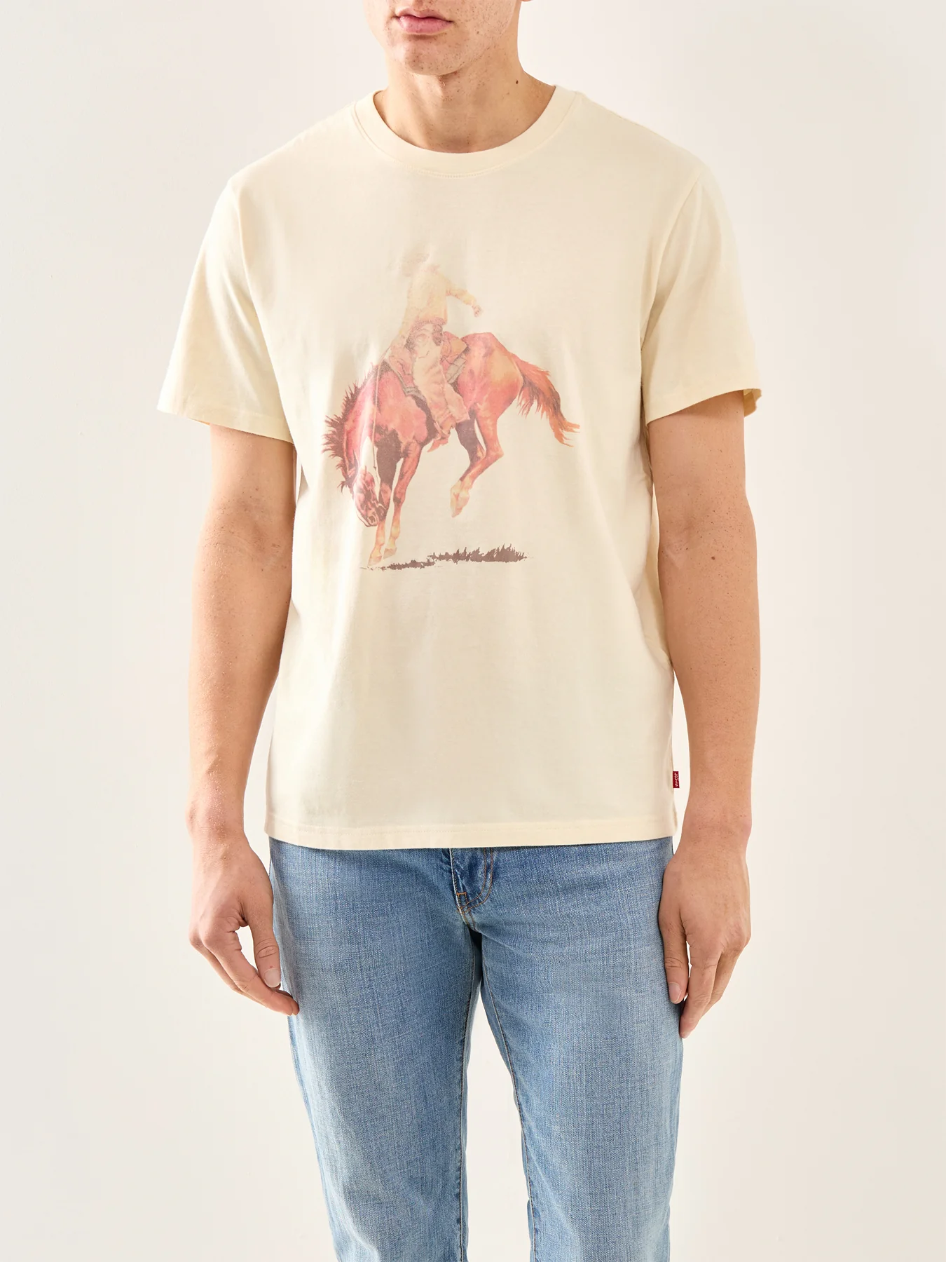 Relaxed Fit Graphic T-Shirt Khaki - Image 4