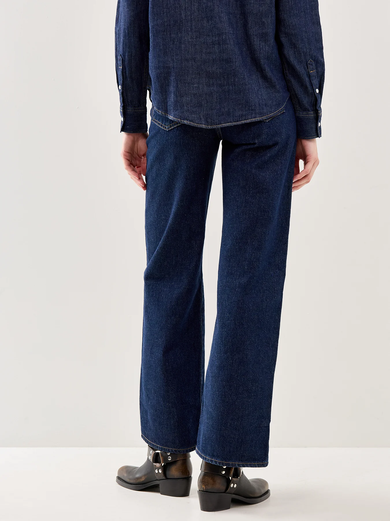 Ribcage Wide Leg Jeans Dark Indigo - Image 5