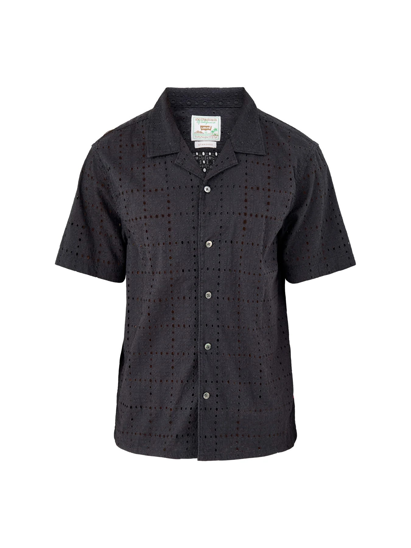 Sunset Camp Short Sleeve Shirt Black
