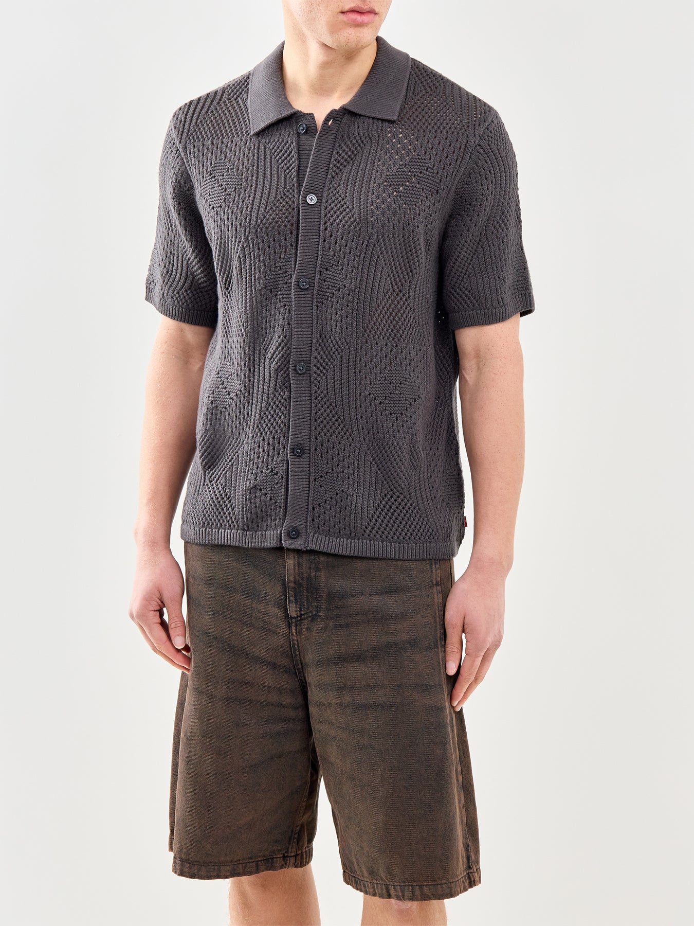 Sweater Camp Short Sleeve Shirt Black - Image 4