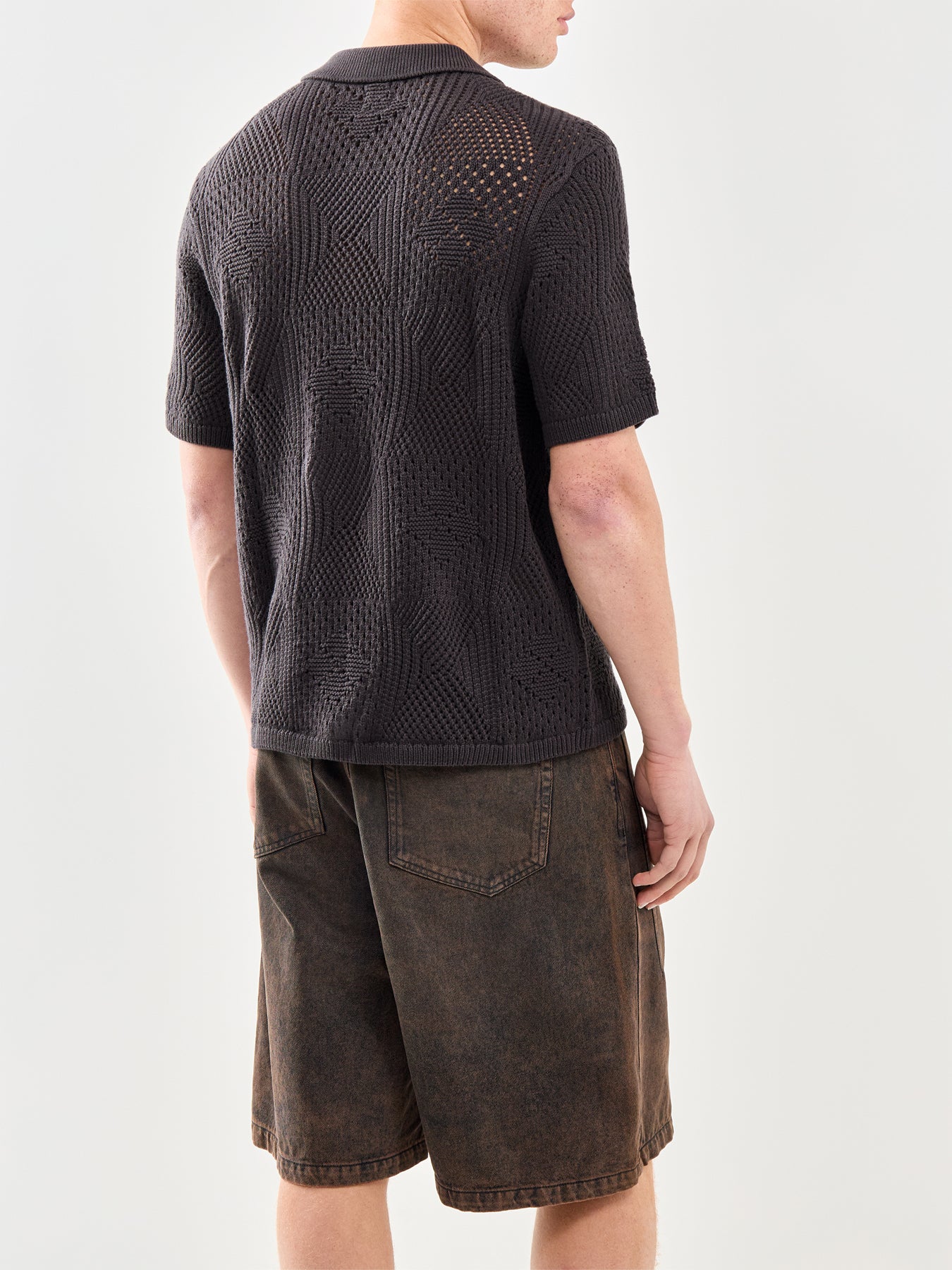 Sweater Camp Short Sleeve Shirt Black - Image 5