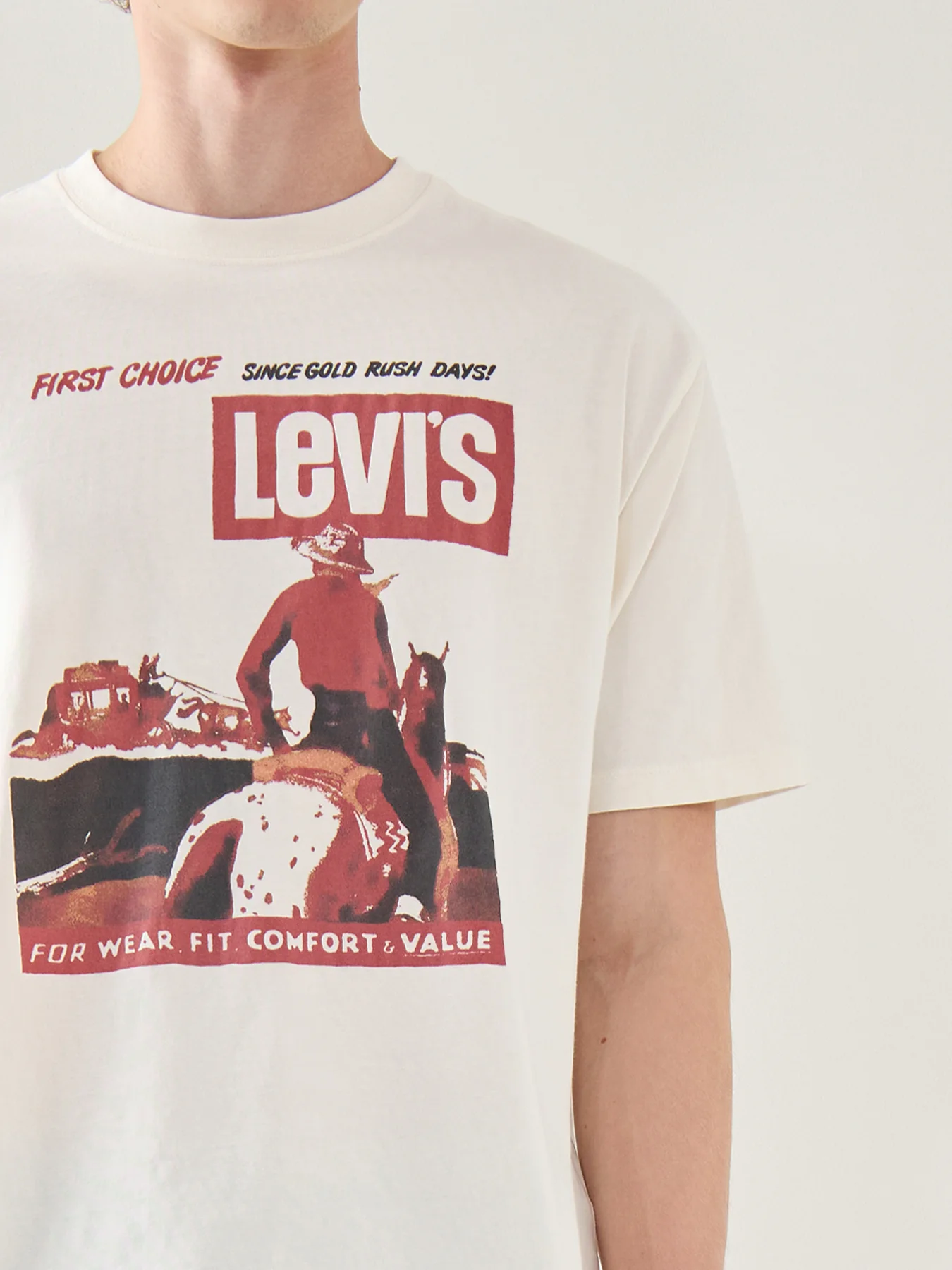 Vintage Fit Graphic Short Sleeve Tee White - Image 3
