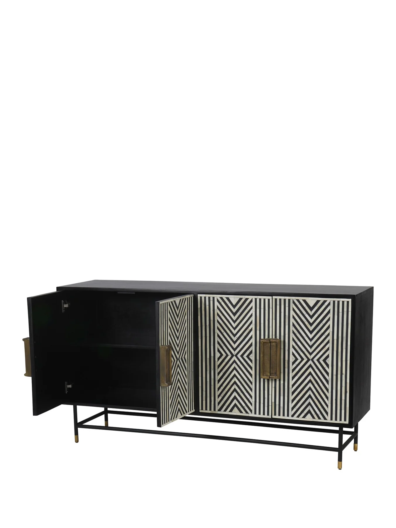 Delaney Bone Inlay Four Door Buffet Cabinet - Image 3