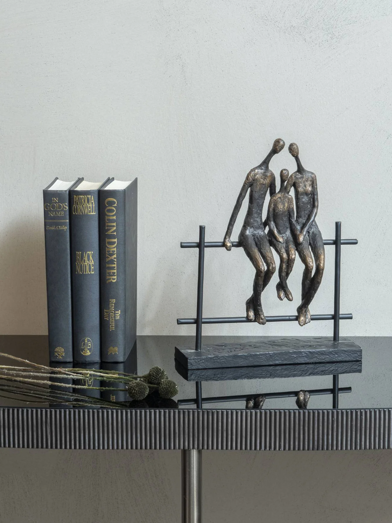Bronze Duxford Family of Three Sculpture - Image 2