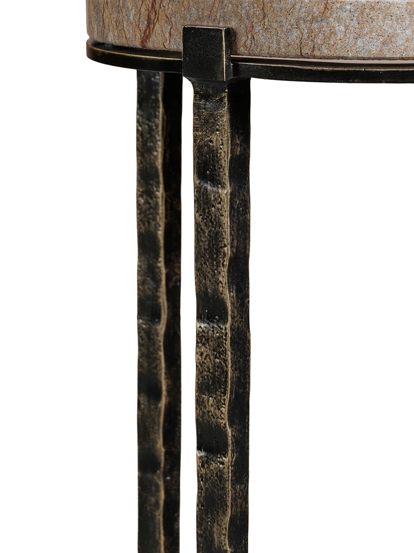 Leo Forest Brown Marble Accent Table - Image 4