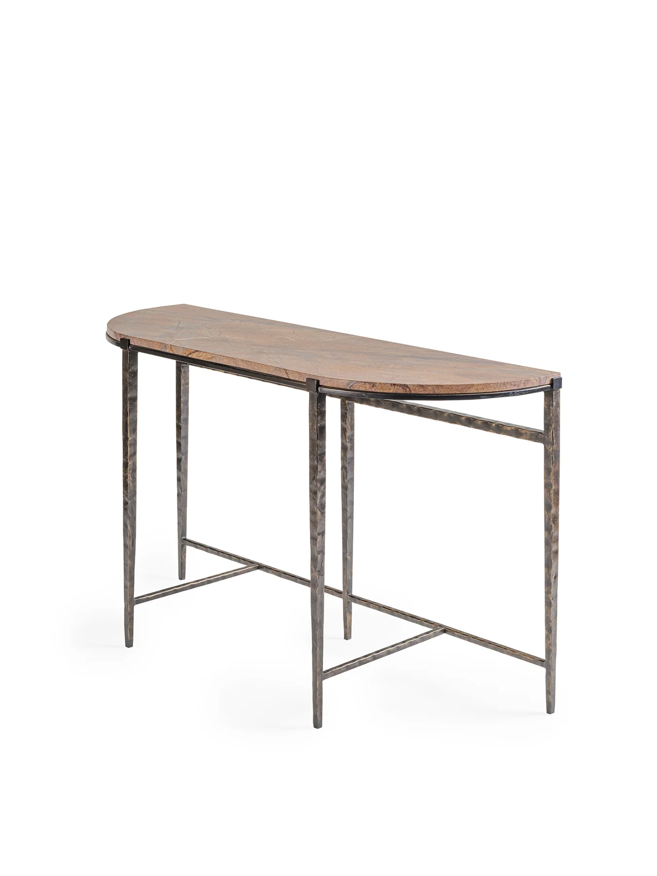 Leo Forest Brown Marble Console Table - Image 3