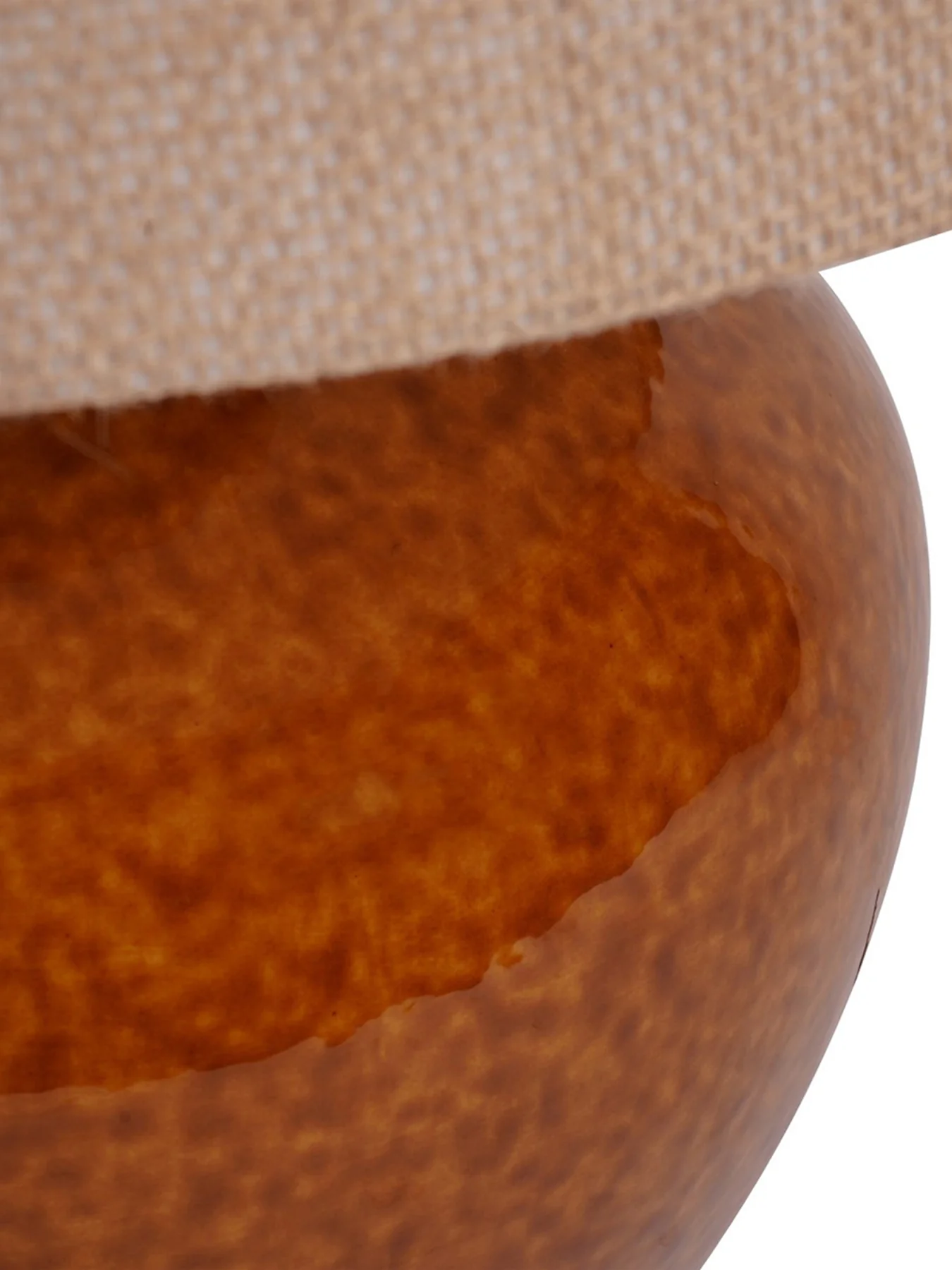Aubrey Terracotta Ceramic Lamp With Hessian Shade Large E27 60W - Image 3