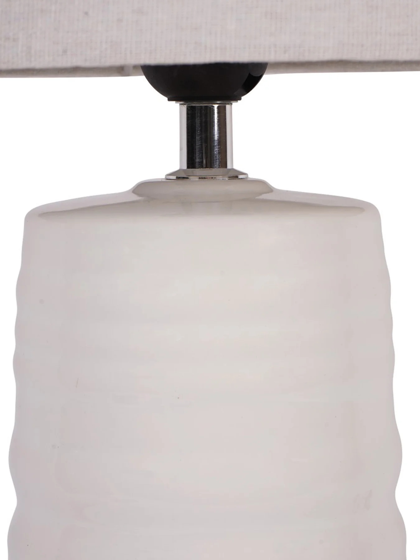 Tivoli Ceramic Table Lamp White with Shade E27 60W - Image 2