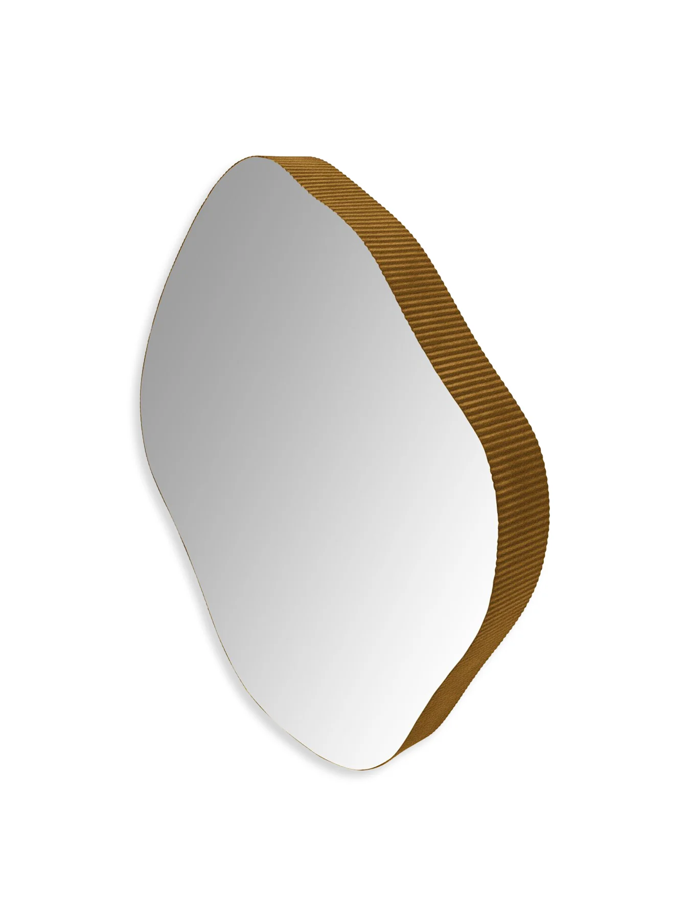 Organic Metal Framed Mirror Aged Champagne Finish - Image 2