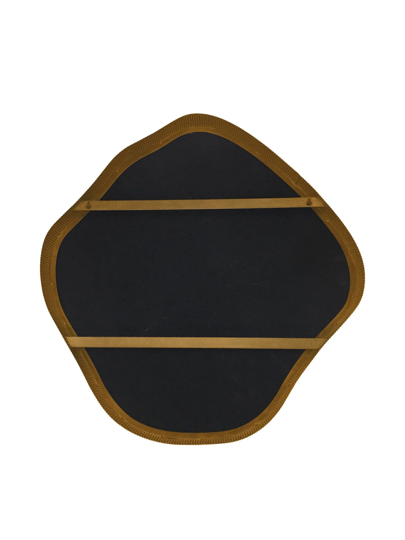 Organic Metal Framed Mirror Aged Champagne Finish - Image 3