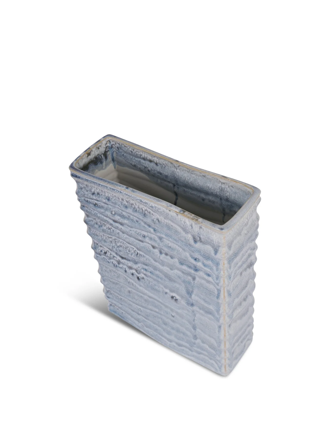Sereno Square Glazed Vase Off White