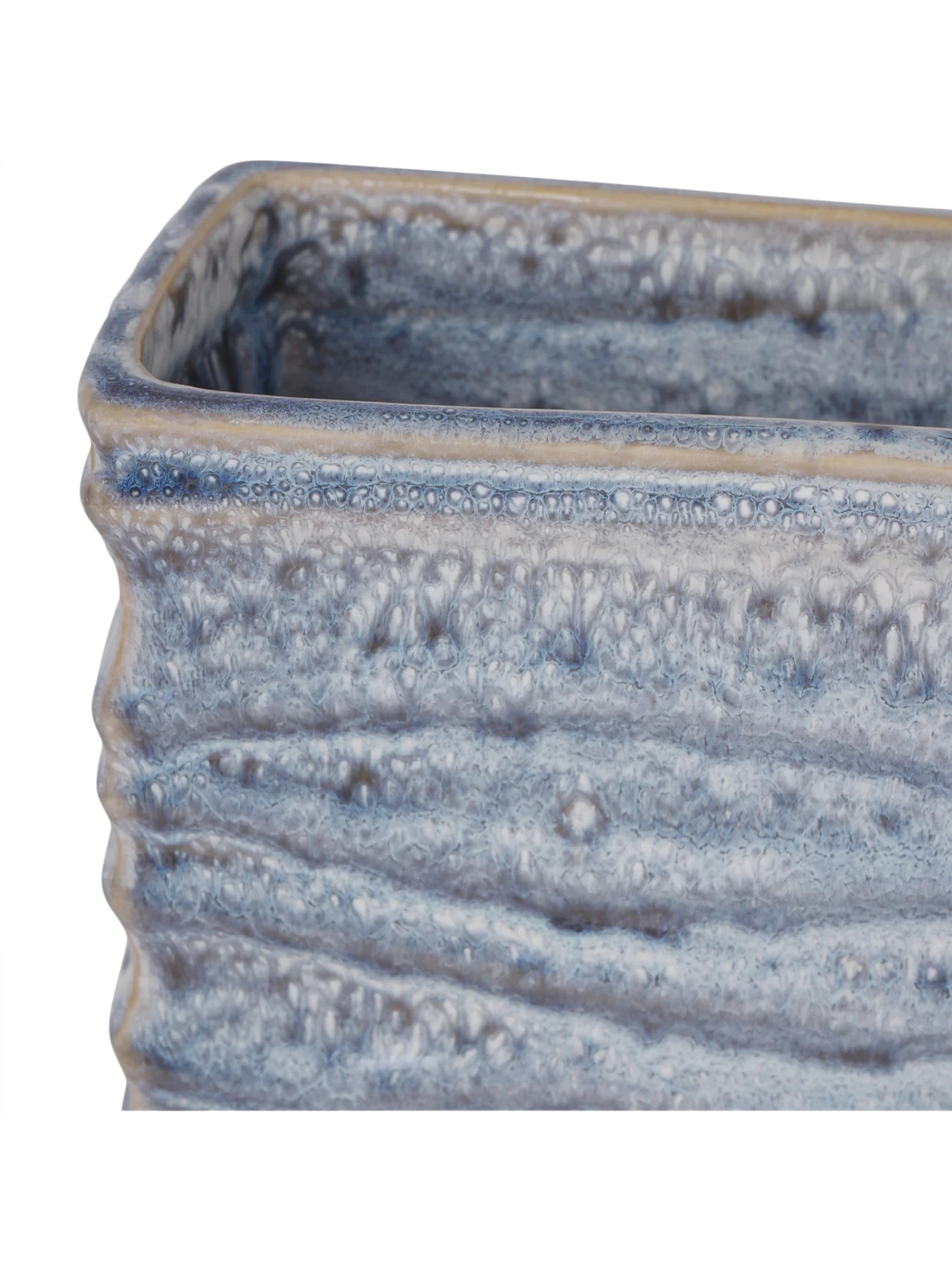 Sereno Square Glazed Vase Off White - Image 3