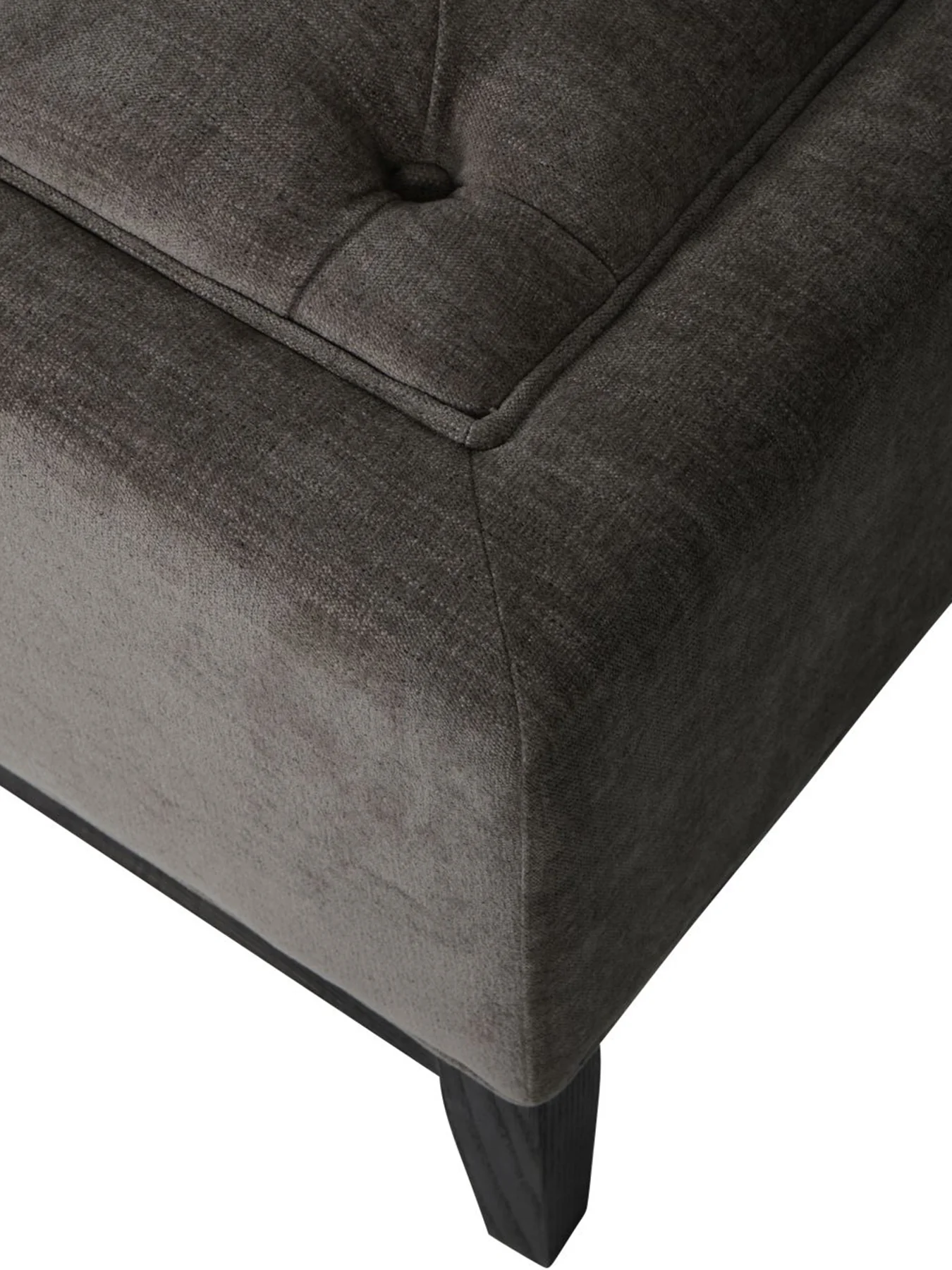 Theodore Buttoned XL Ottoman Warm Grey 140x75cm - Image 4