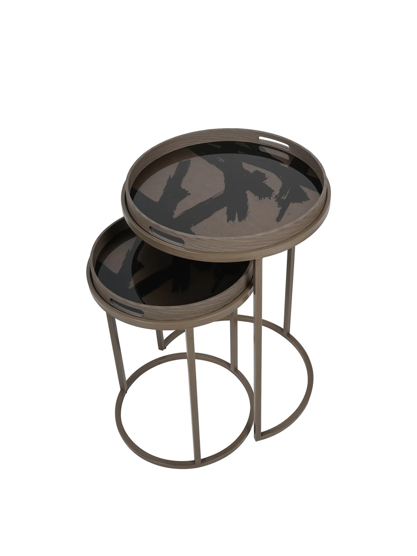 Impasto Brushstroke Side Tray Tables Multi - Image 2