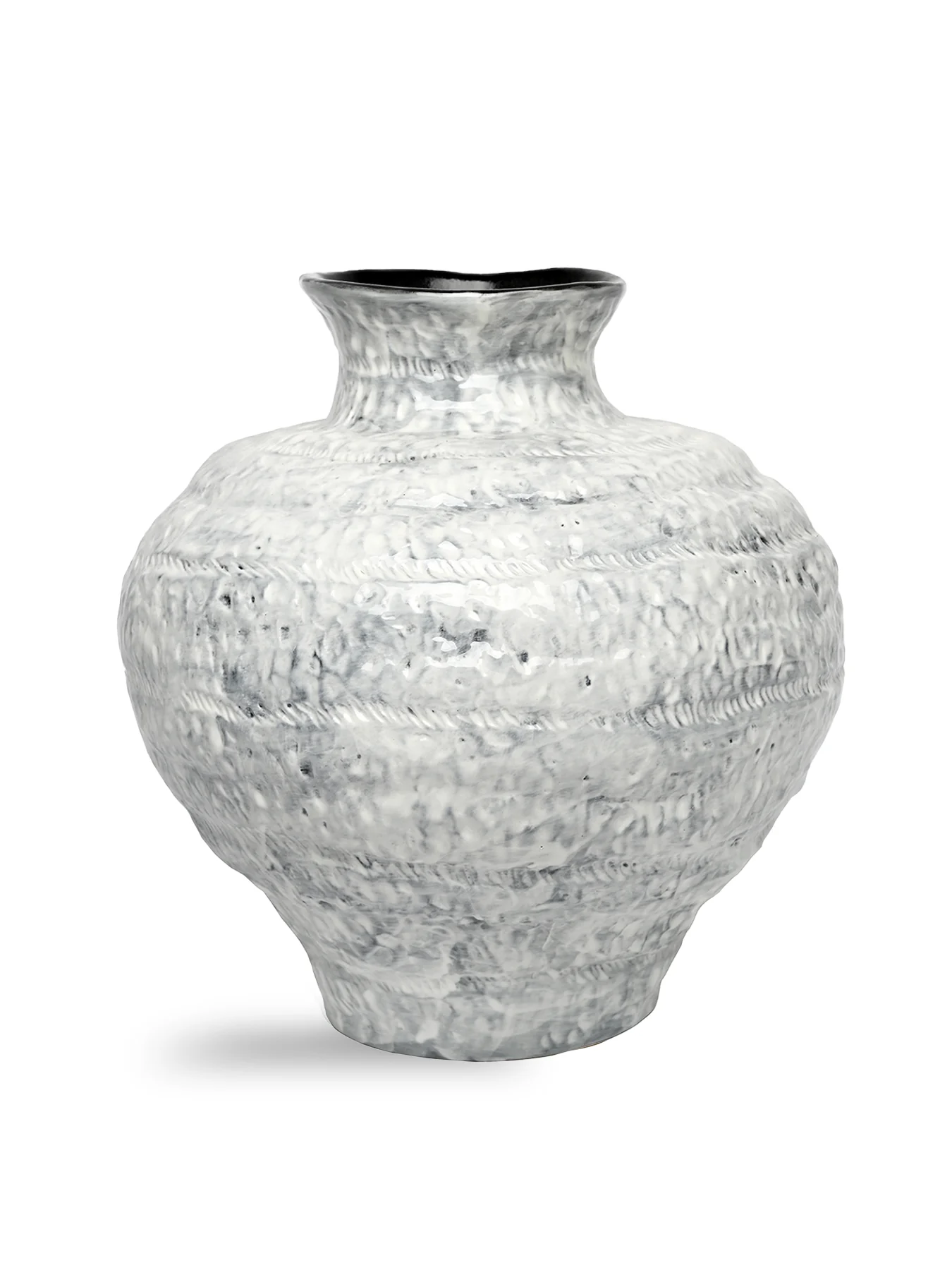 Lunel White Glazed Vase Large