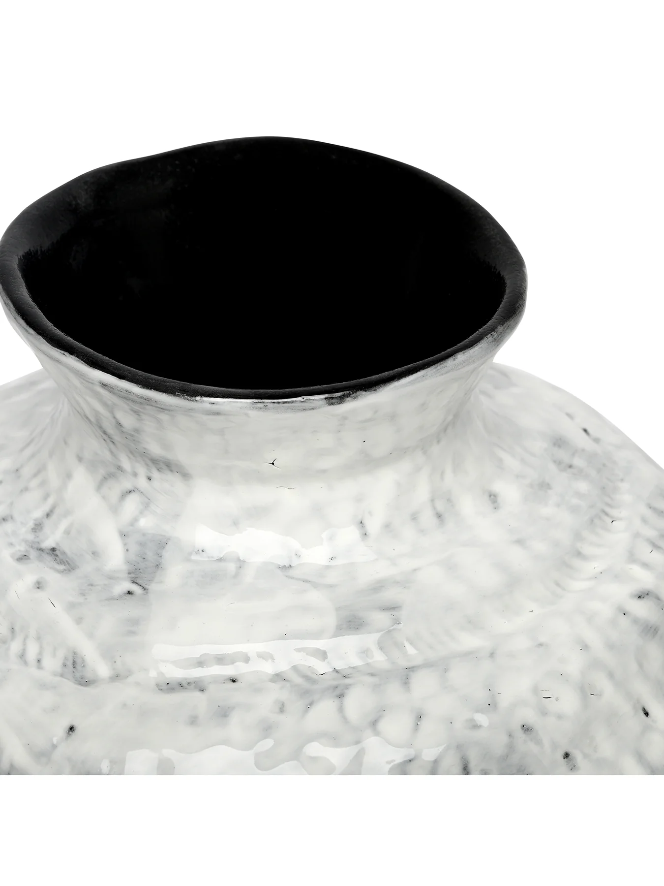 Lunel White Glazed Vase Medium - Image 3