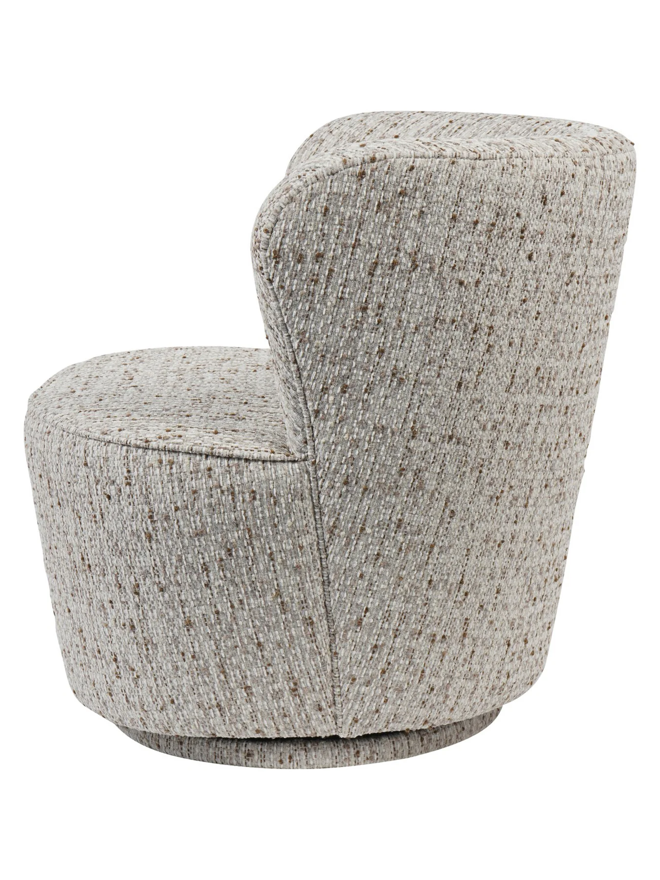 Roehampton Textured Slub Swivel Chair Natural - Image 3