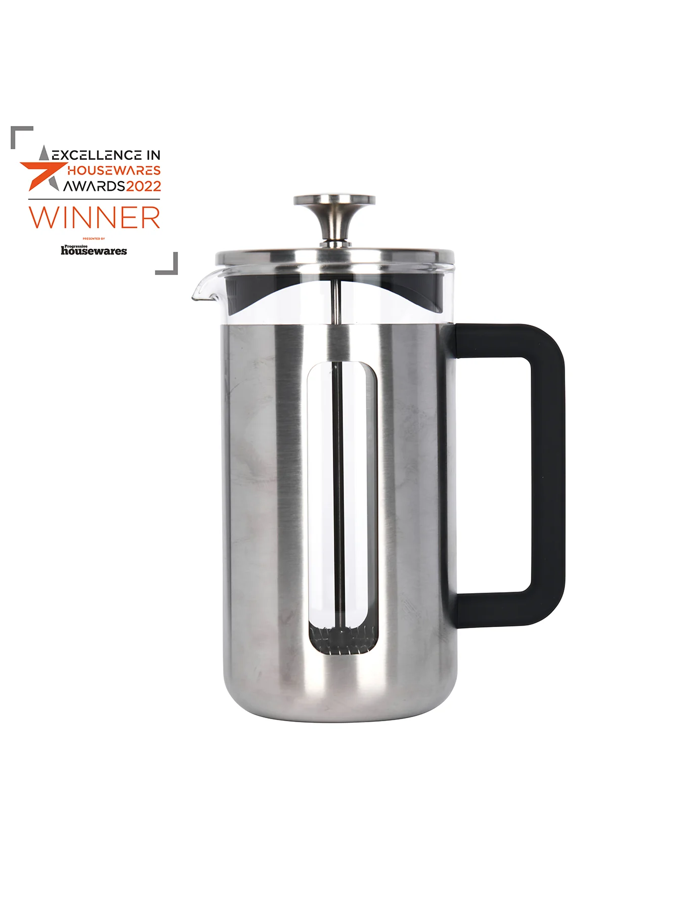 Pisa 8 Cup Cafetière Brushed Chrome - Image 2