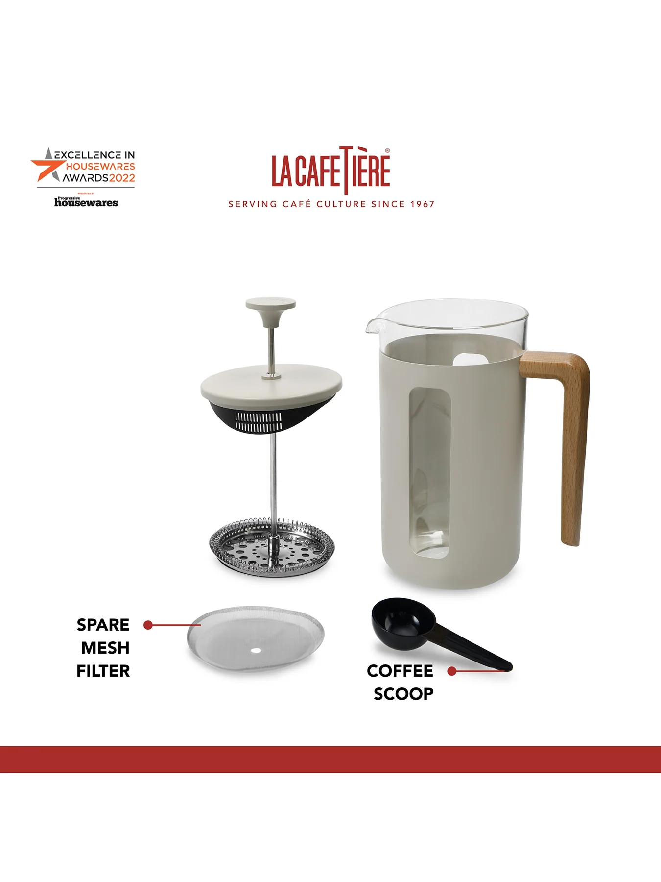 Pisa 8 Cup Cafetiere Cream - Image 3