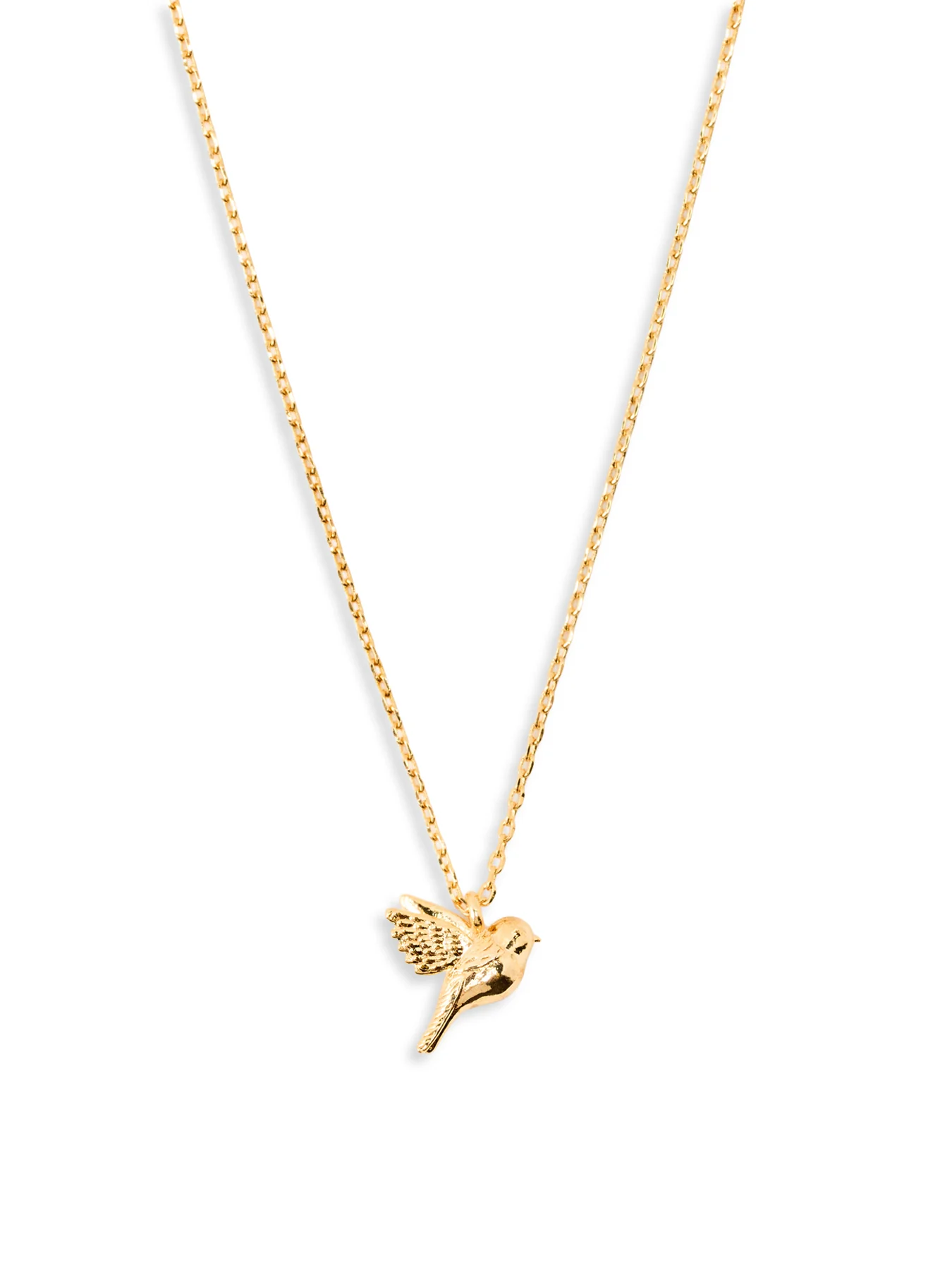 Delicate Bird Pendant Necklace Gold