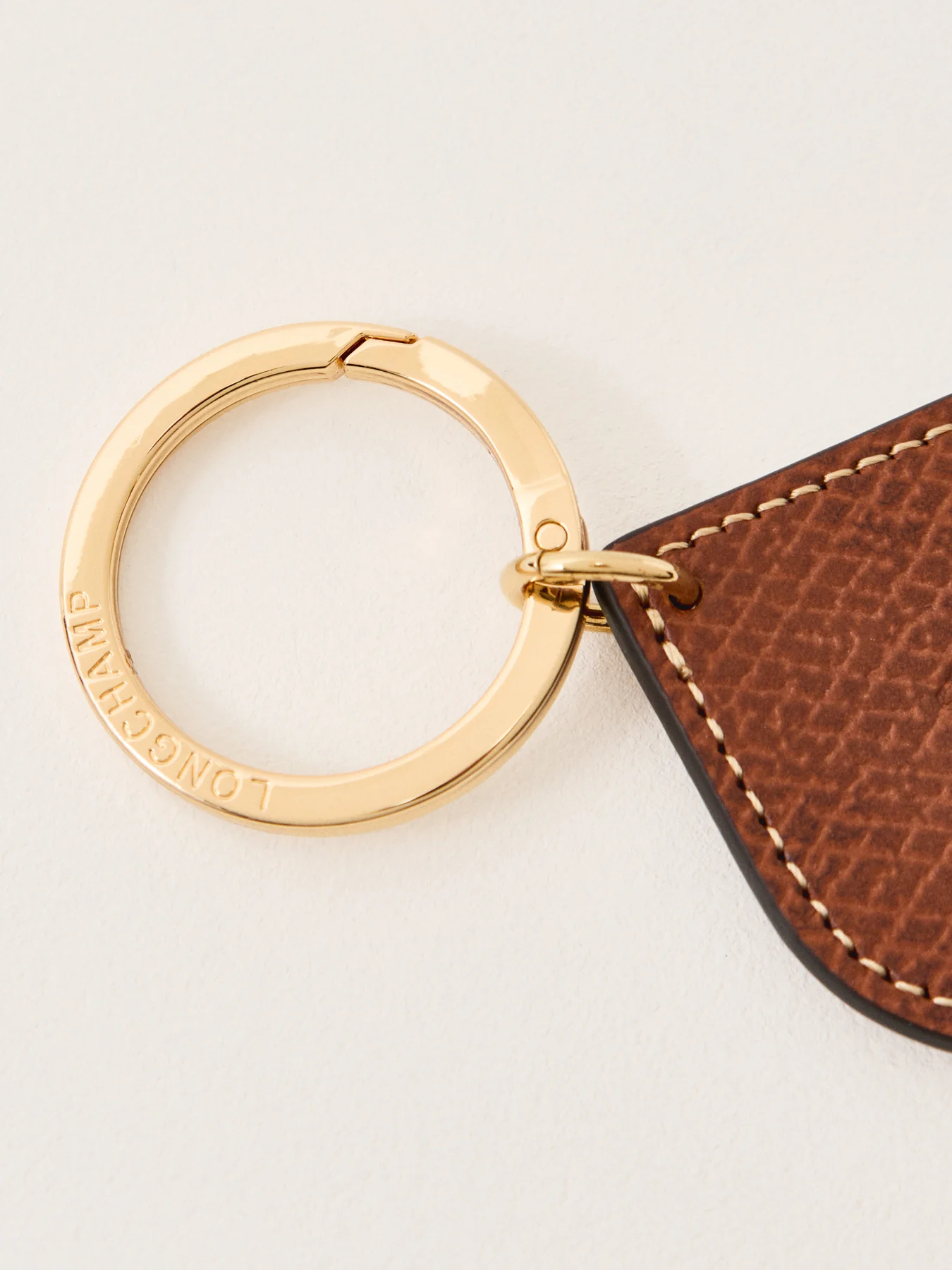 Epure Leather Flag Keyring Brown - Image 3