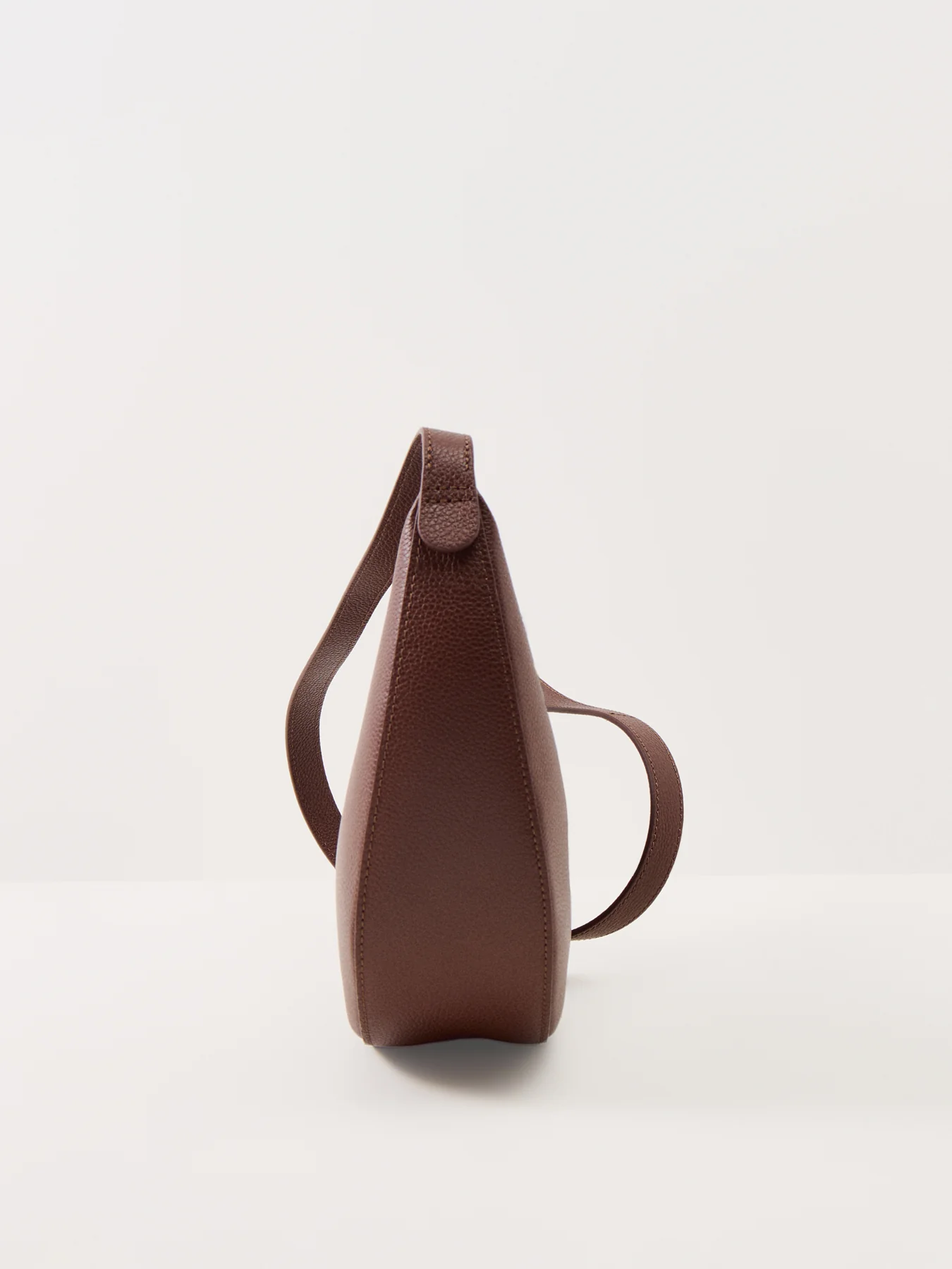 Le Foulonné Small Leather Crossbody Bag Coffee - Image 4